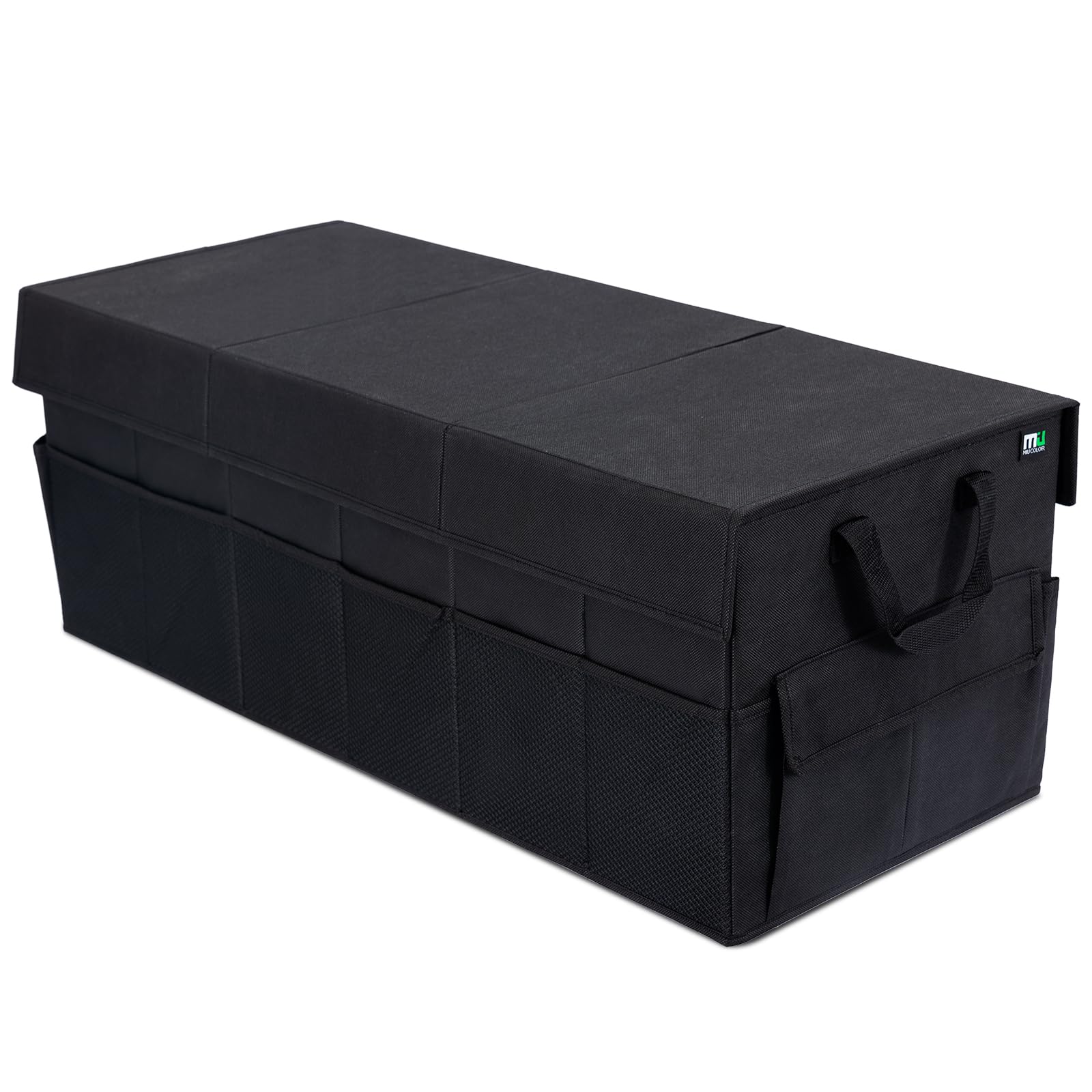 Miu Color Trunk Organizer For Suv (Black 4 Compartments, Extra Large)