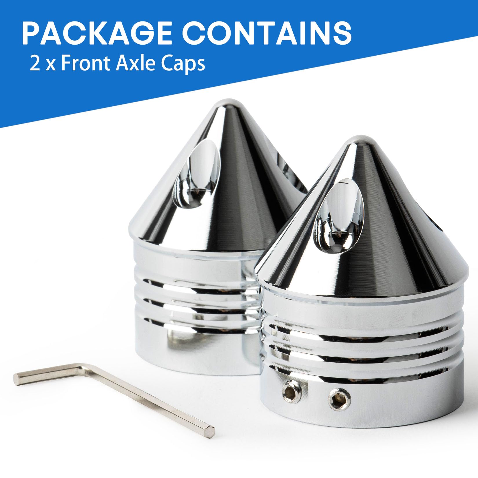 Front Axle Caps, Psler Motorcycle Front Axle Nut Cover Cap For Softail Road King Street Electra Glide Fat Boy Iron 883, Cnc Alum