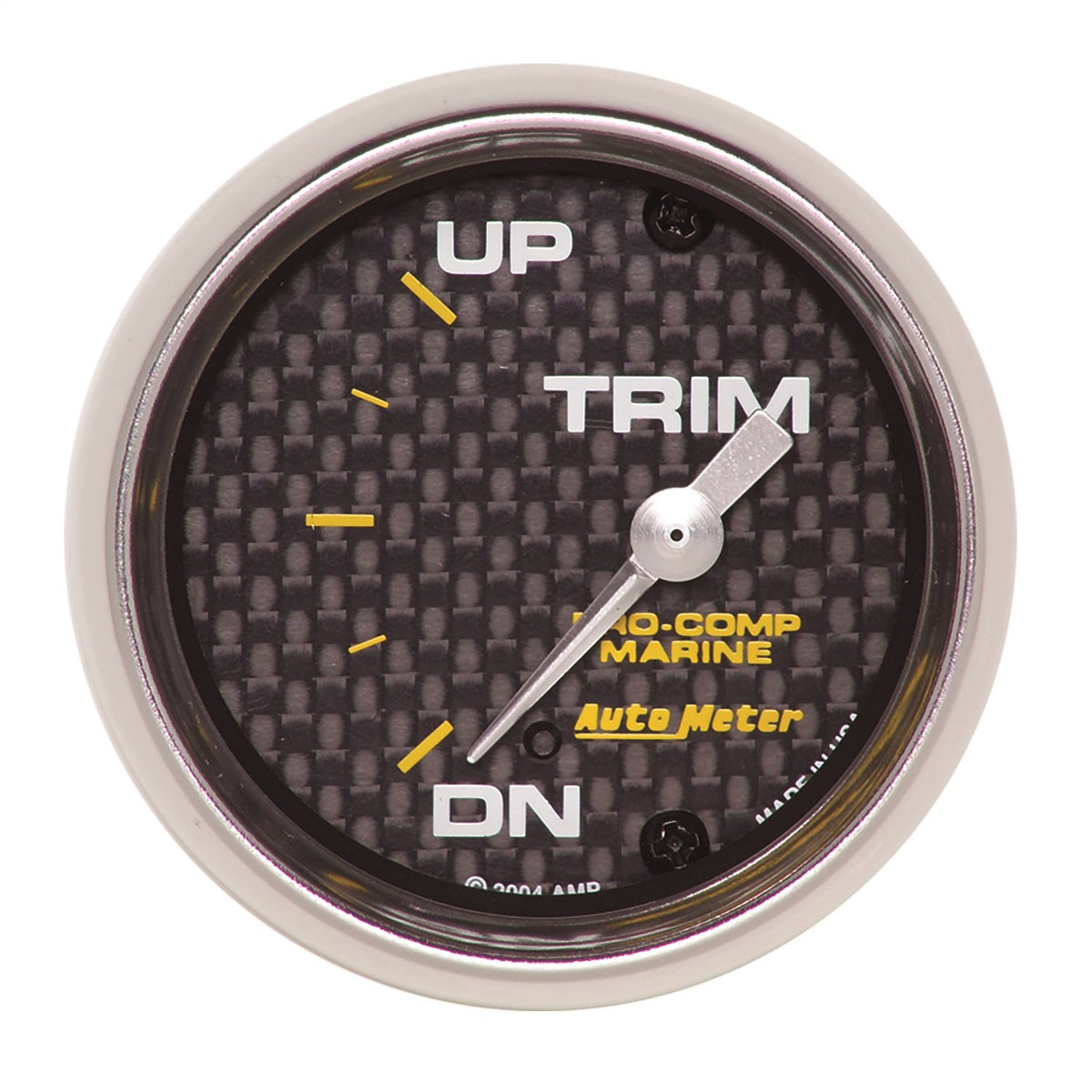 Autometer Gauge, Trim Level, 2 1/16', 0Odown-90Oup, Electric, Marine Carbon Fiber (200766-40)