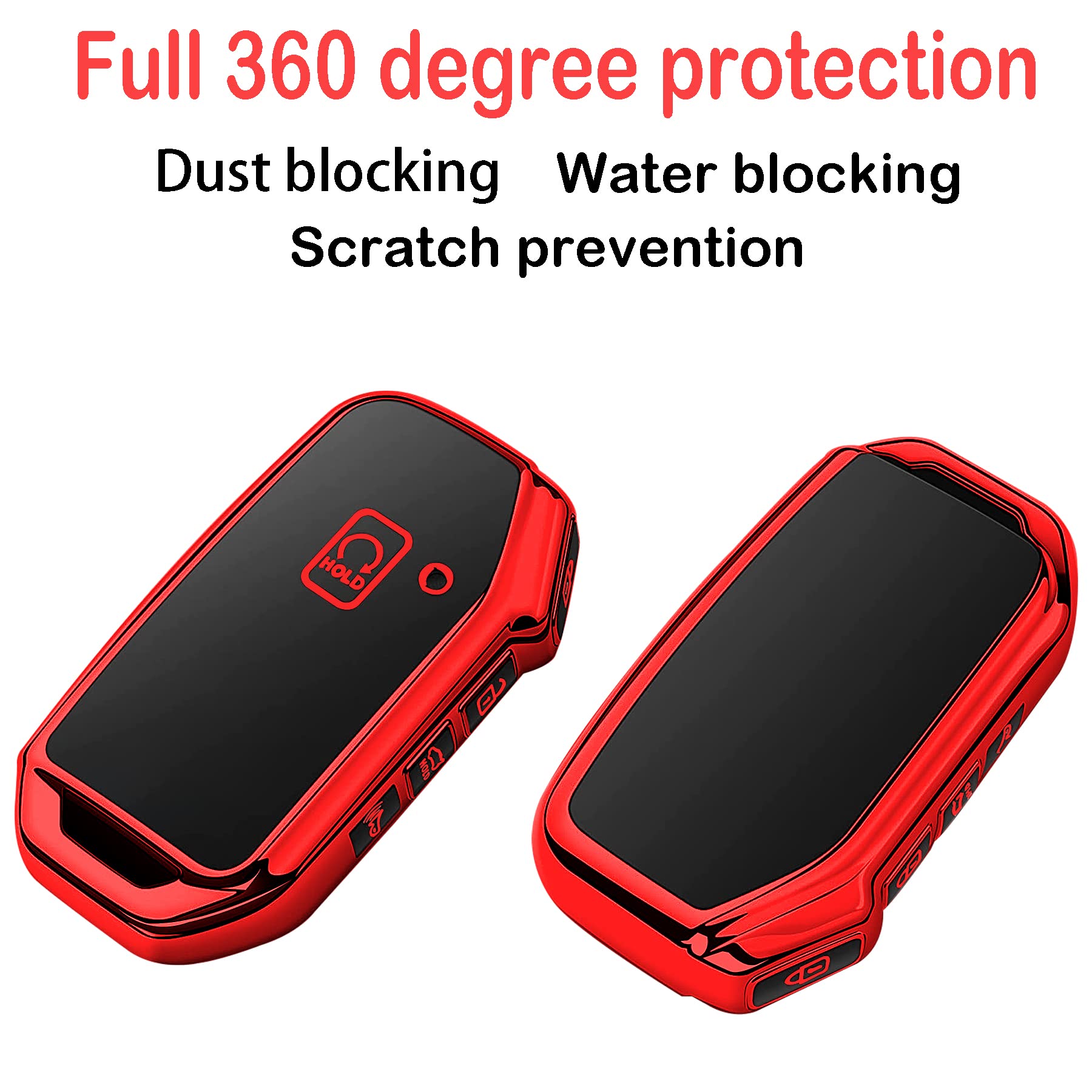 Kirsnda For Kia Key Fob Cover,Case With Metal Buckle,Soft Tpu Protection Key Shell/Skin,4-5Buttons Fit Cerato Ceed Forte Niro So