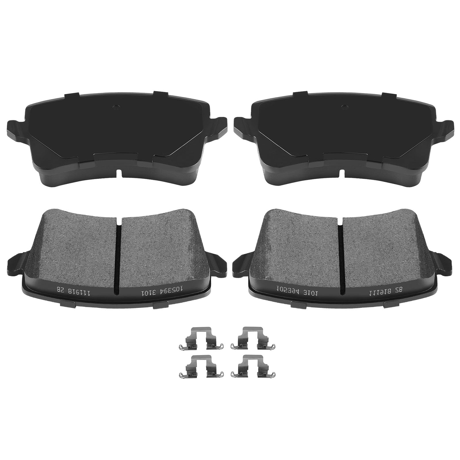 Automuto 4Pcs Rear Semi-Metallic Disc Brake Pads Set D1386 For Audi A4 A4 Allroad A4 Quattro A5 A5 Quattro Allroad Q5 S4 S5