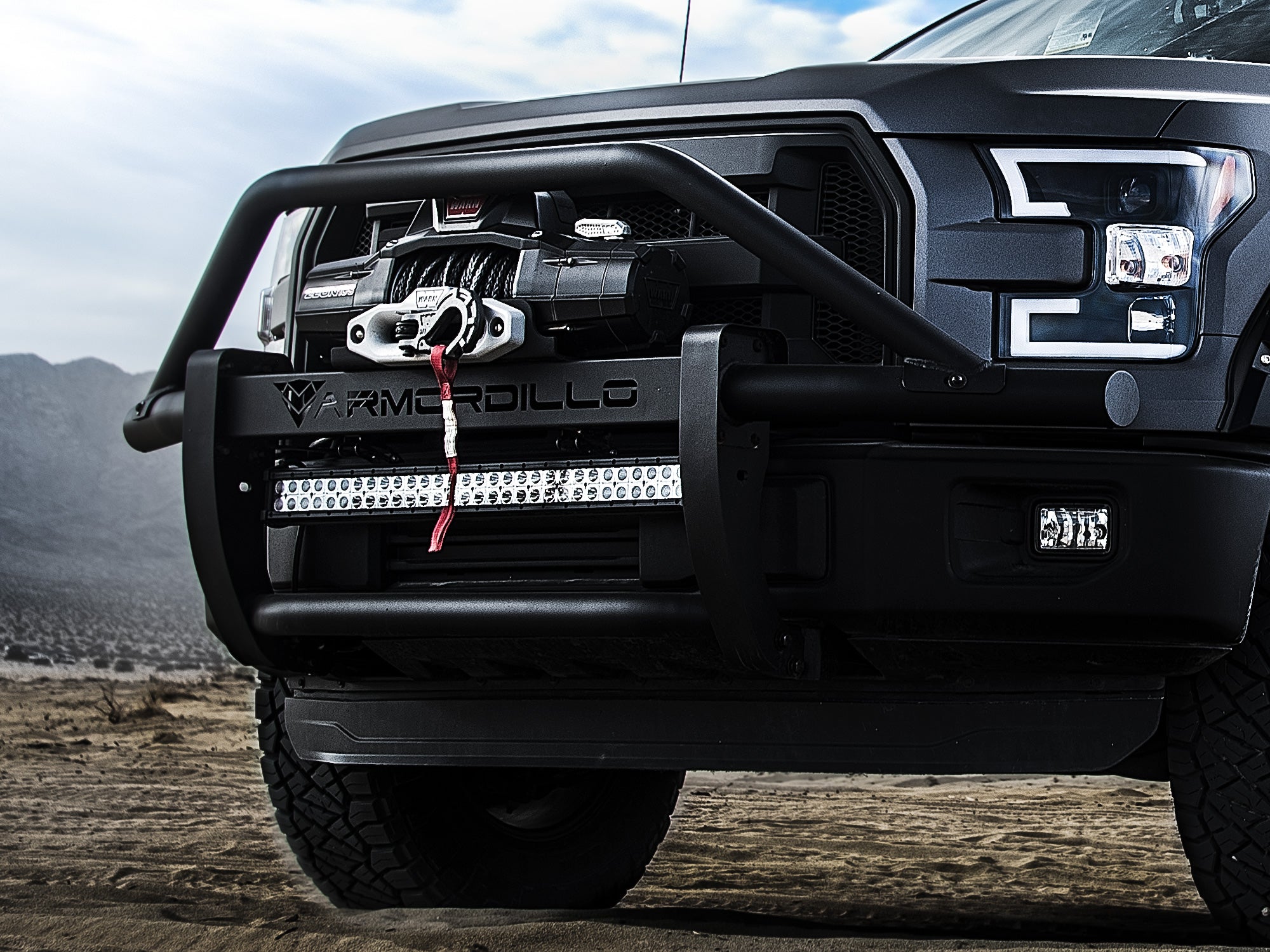 Armordillo 2014-2018 Chevy Silverado 1500 Ar Pre-Runner Guard - Matte Black