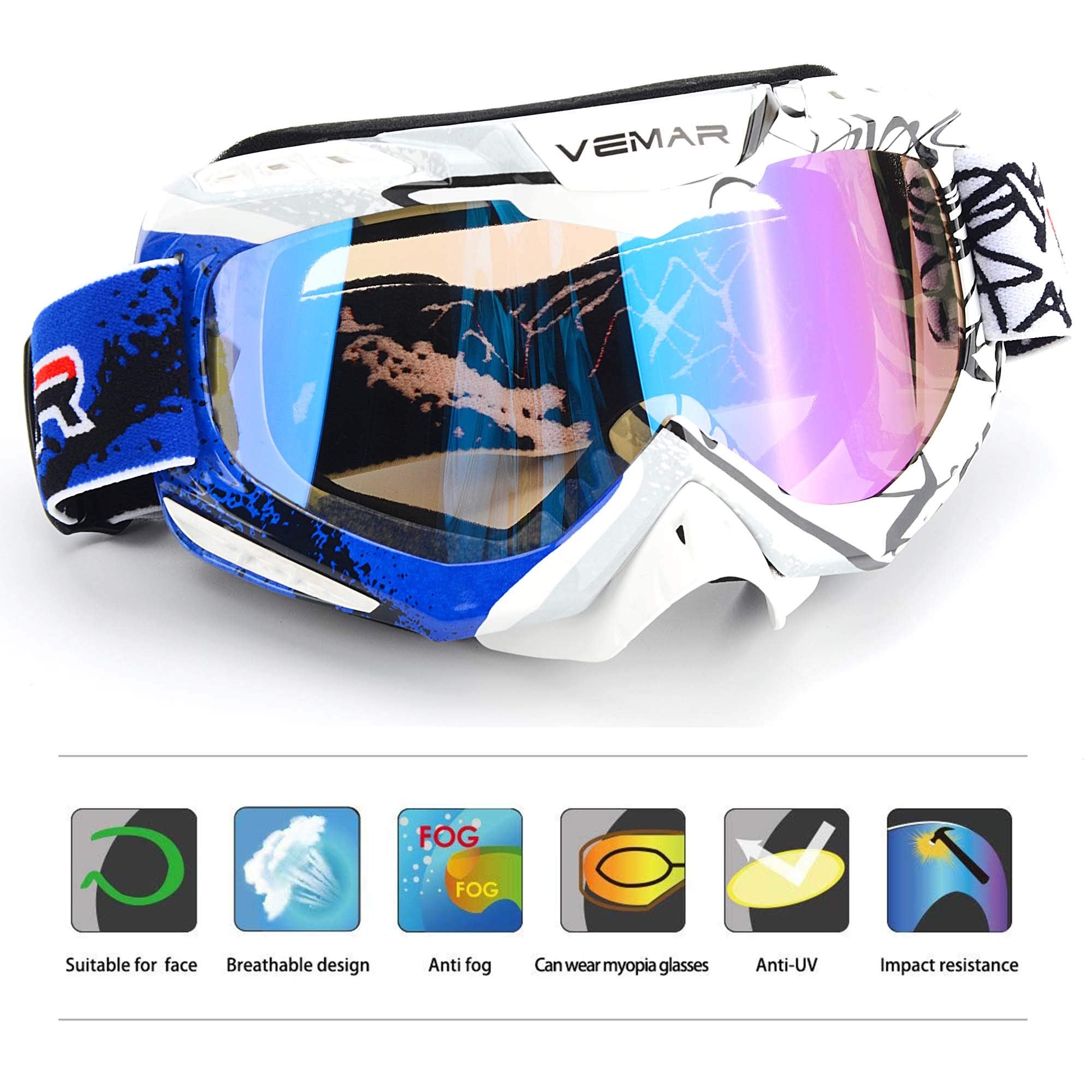 Motorcycle Motocross Atv Racing Dirt Bike Tactical Riding Goggles