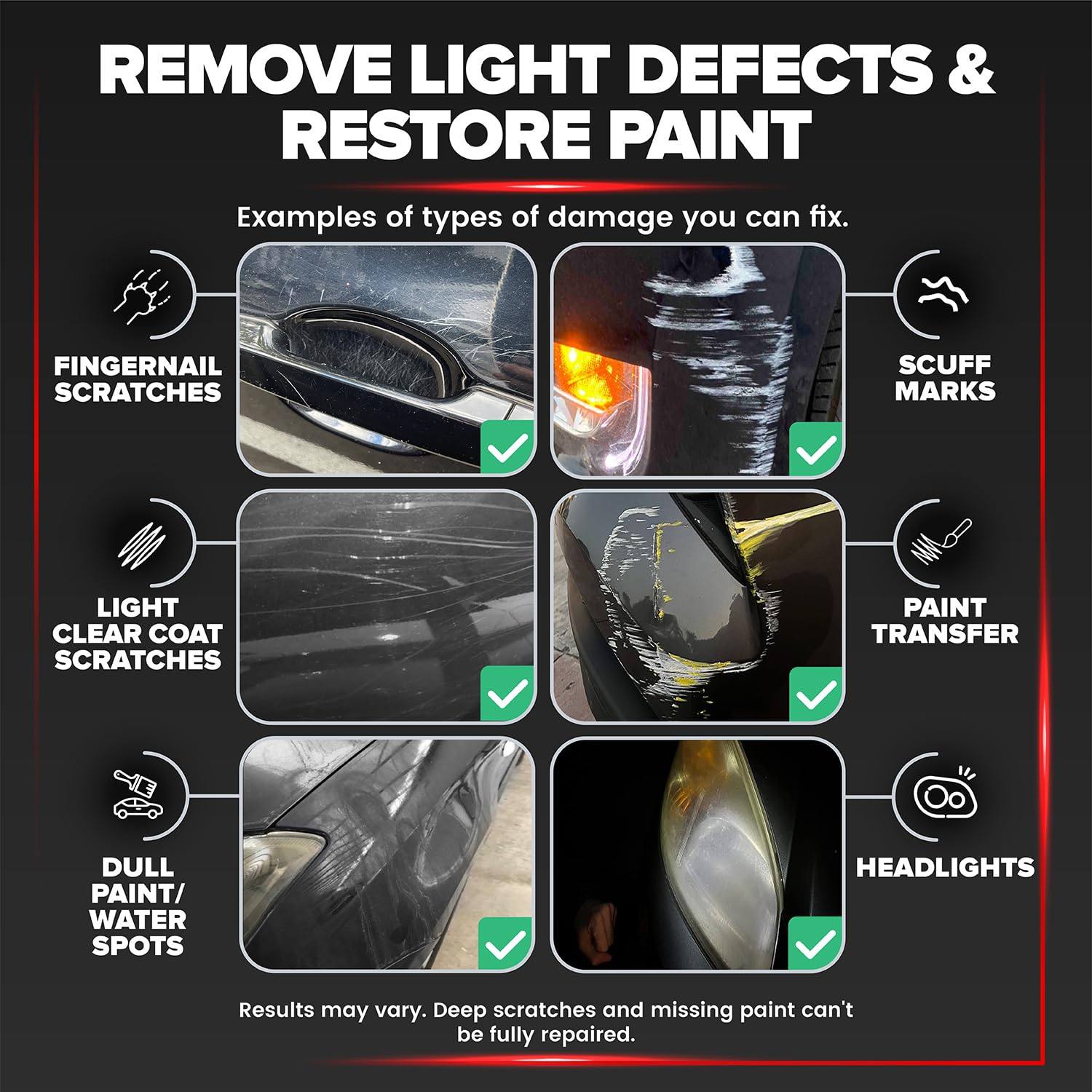 Carfidant Black Car Scratch Remover - 250ml Ultimate Swirl Polish & Paint Restorer for Dark Paints, Repairs Scratches & Water Spots