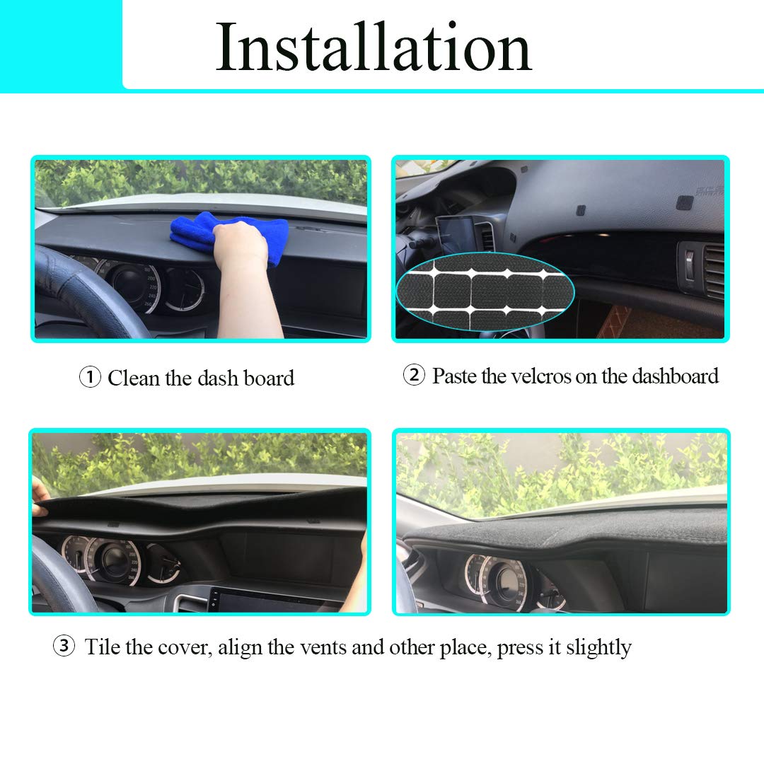 Dash Cover Dashboard Cover Mat Pad For Dodge Ram 1500 2002-2005,2500/3500 2003-2005 (02-05 Black) Y22