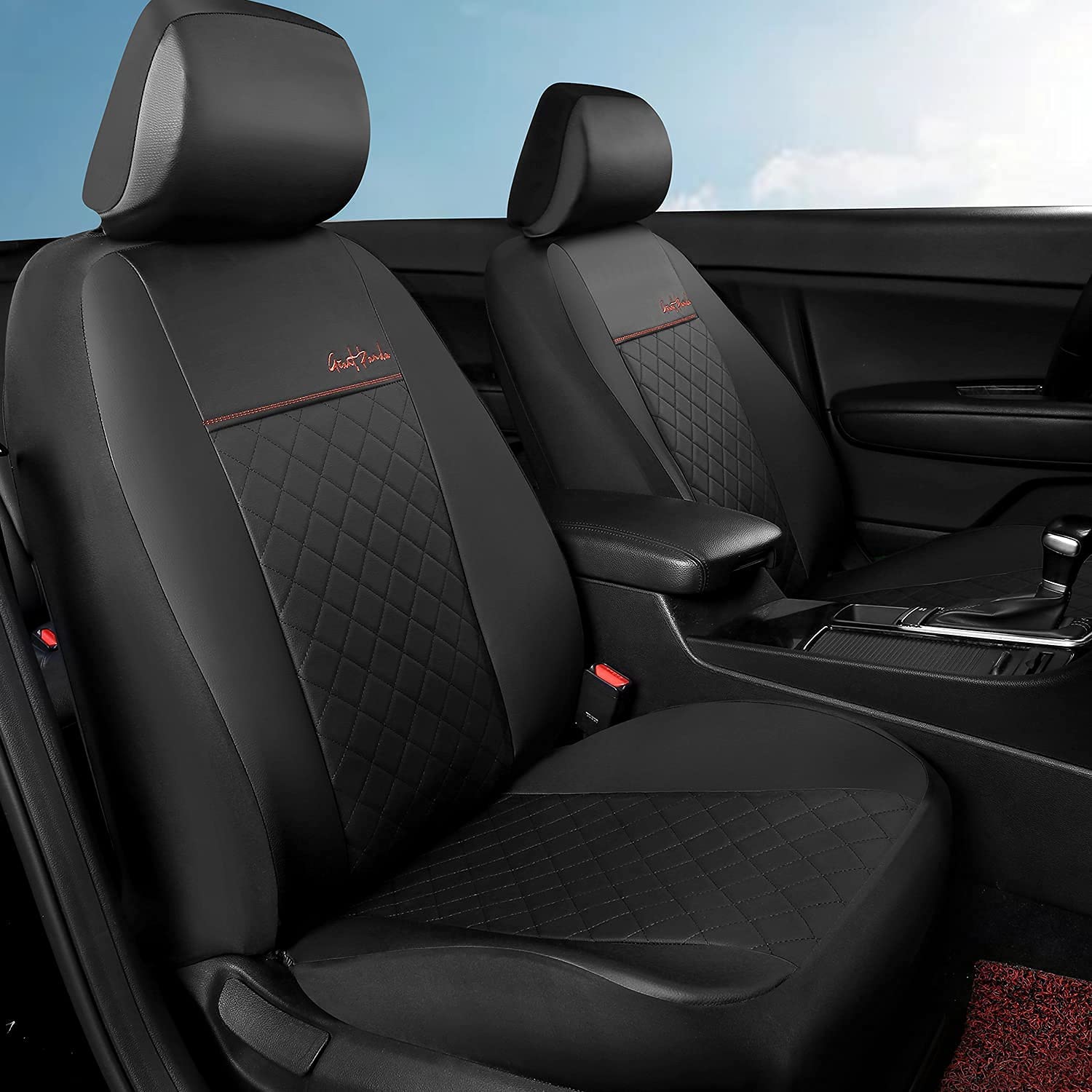 Giant Panda Front Car Seat Cover Custom Fit Toyota, Leather Bucket Seat Covers For Toyota Rav4 Camry Highlander Corolla Prius (B