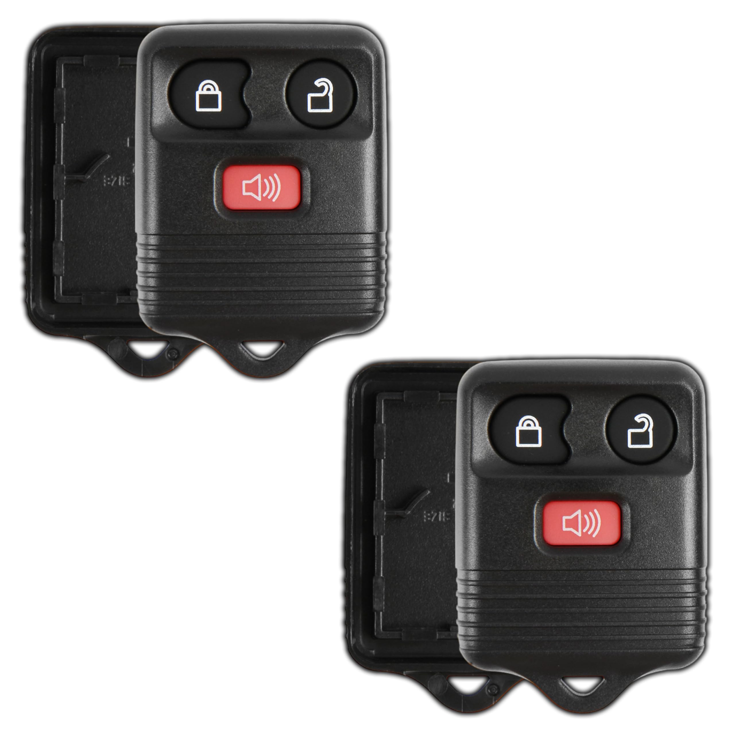 2X Keylessoption Key Fob Cover Case Replacement For 1998 1999 2000 2001 2002 2003 2004 2005 2006 2007 2008 2009 2010 2011 2012 2