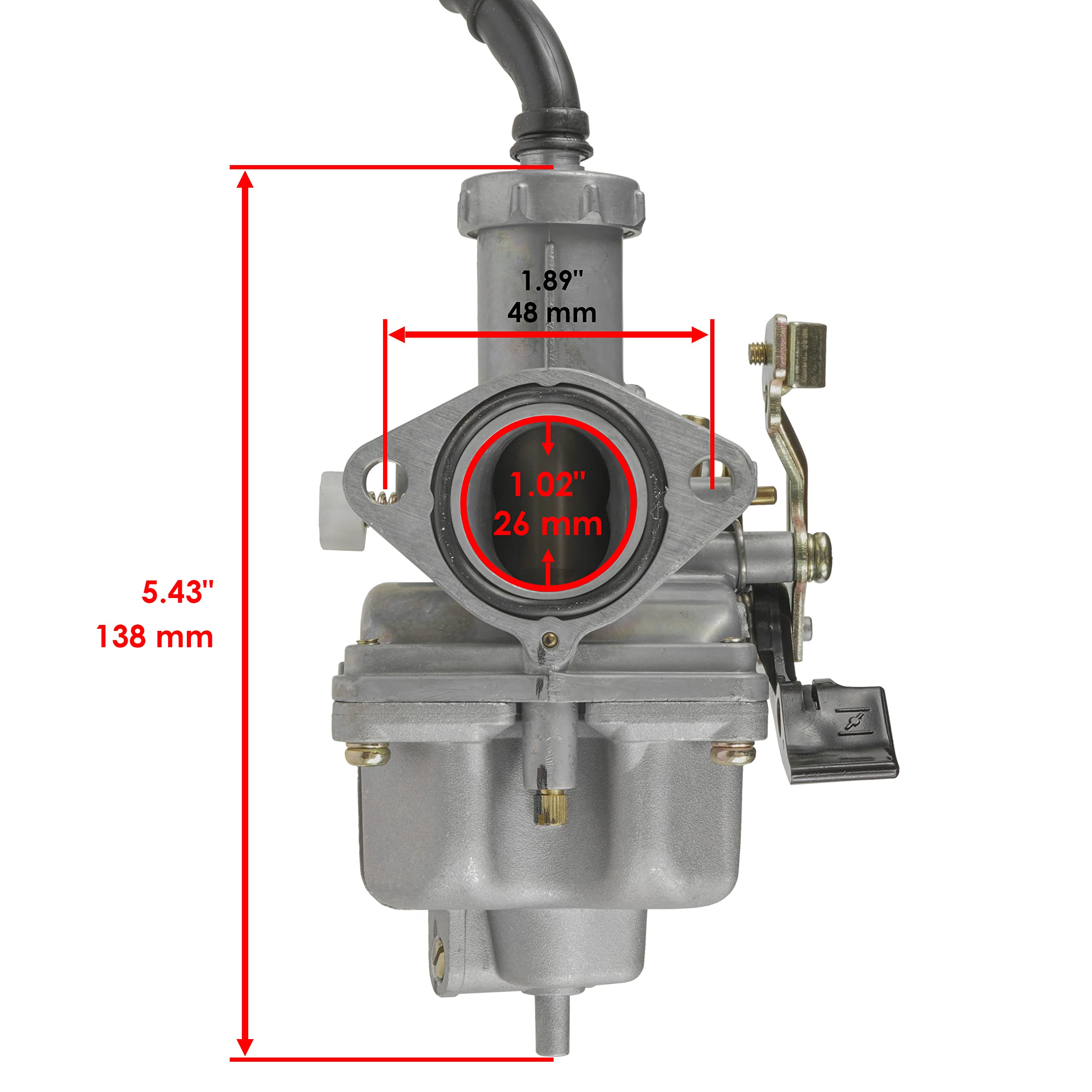 Caltric Carburetor Compatible With Honda Trx250Ex Trx 250Ex Sportrax 250 2006-2008 With Throttle Cable