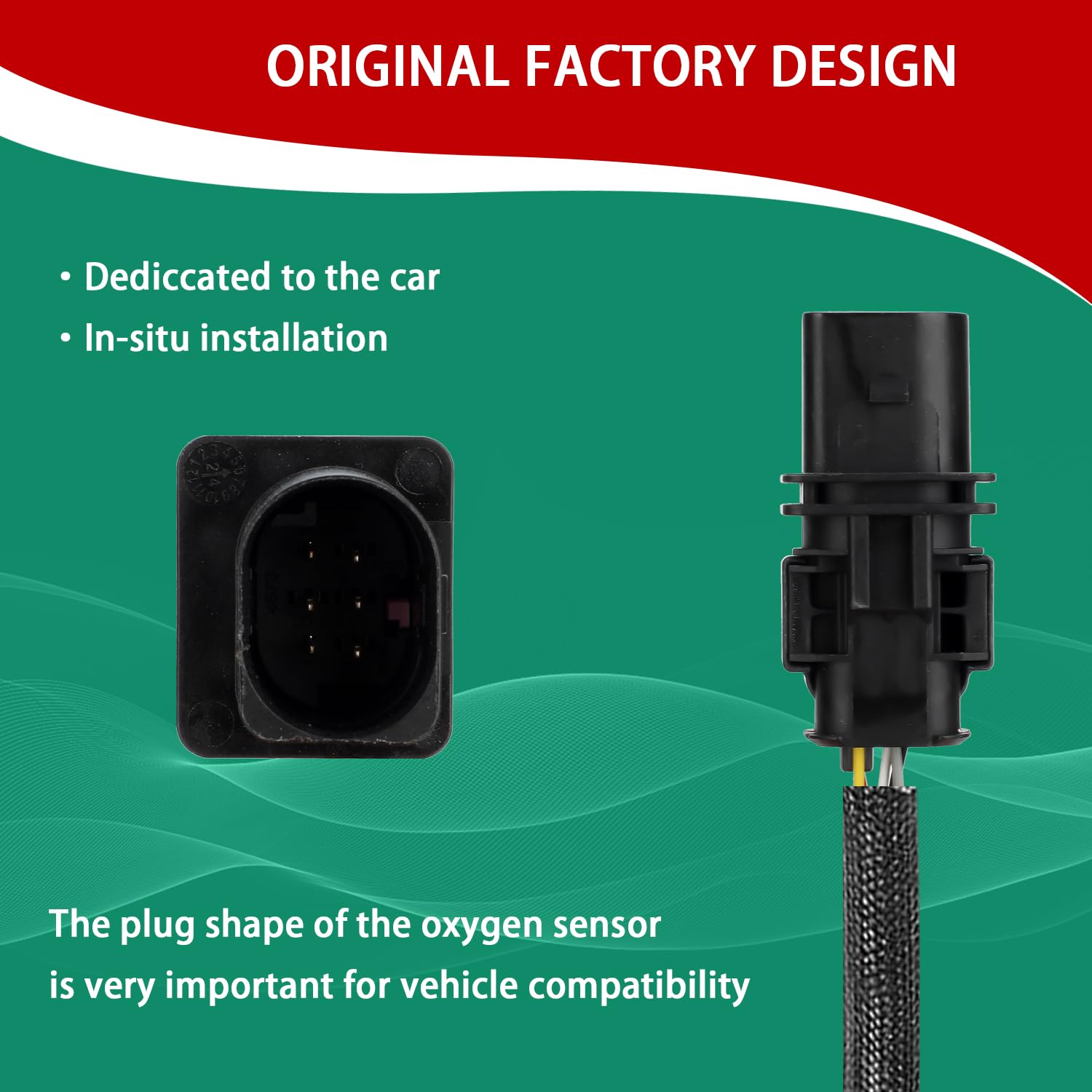 Necatuo 234-5107 Upstream O2 Oxygen Sensor Heated Air Fuel Ratio Compatible With Jetta Golf Passat Cc A3 Tt Accent Veloster Expe