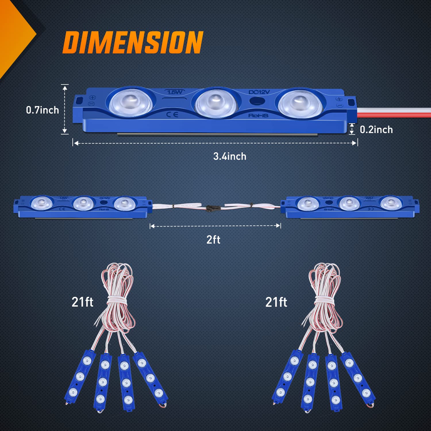 Nilight 8Pcs Truck Pickup Bed Light 24Led Blue Cargo Rock Lighting Kits With Switch For Van Off-Road Under Car Side Marker Foot