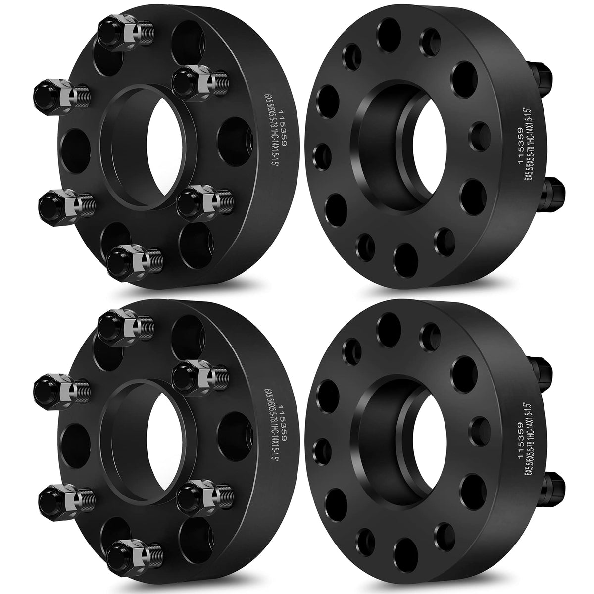 SCITOO 4X 6x5.5 Wheel Spacer Adapters 6 Lug 1.5 inch 6x5.5 to 14x1.5 Studs for Silverado 1500 for Express 1500 for Tahoe for Sub