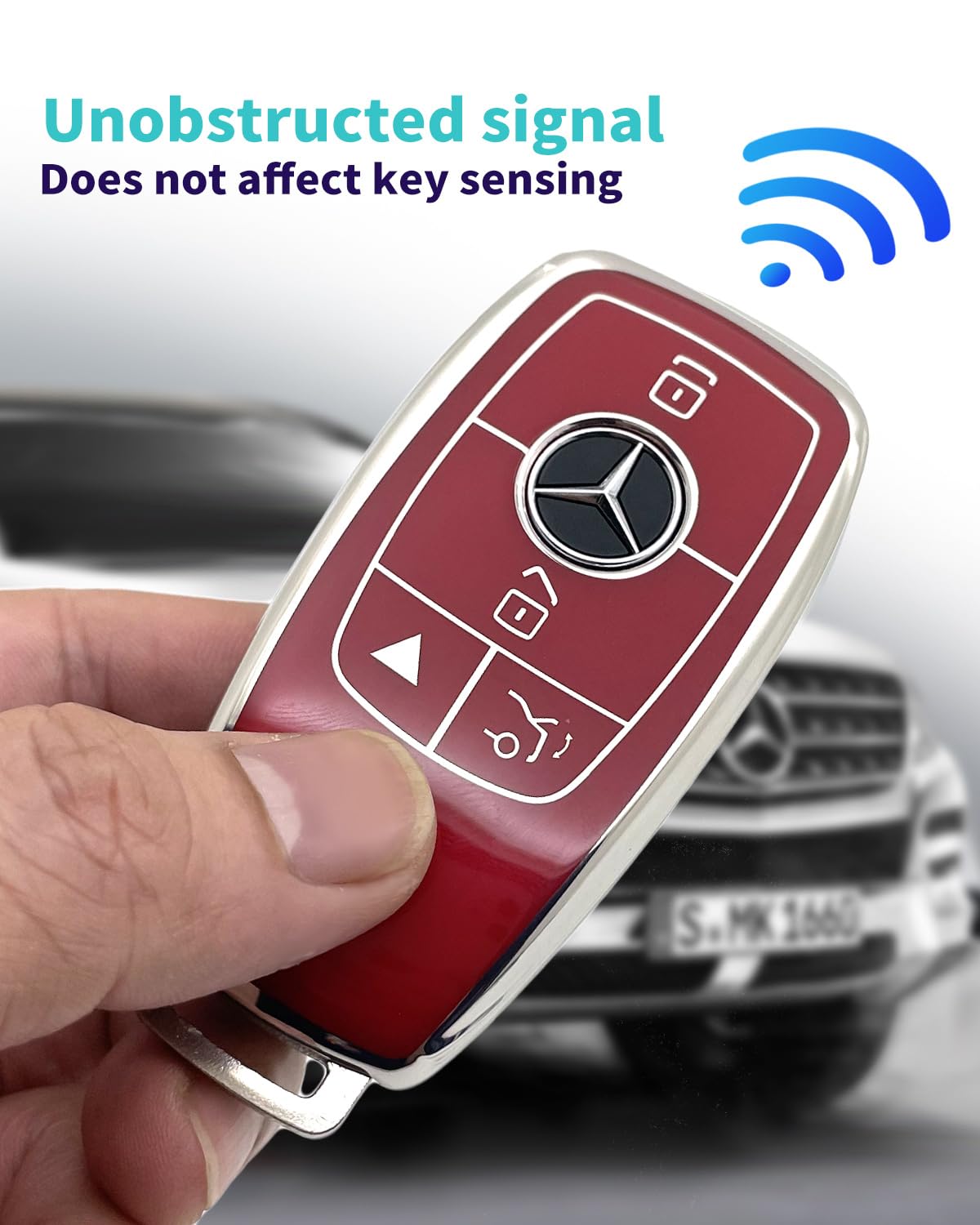 Haoyoumei Suitable For Mercedes Benz Keys.Advanced Soft Tpu Key Cover Is Compatible With C E R S G S Cls Clk Glc Ml Gle Gls Sl S