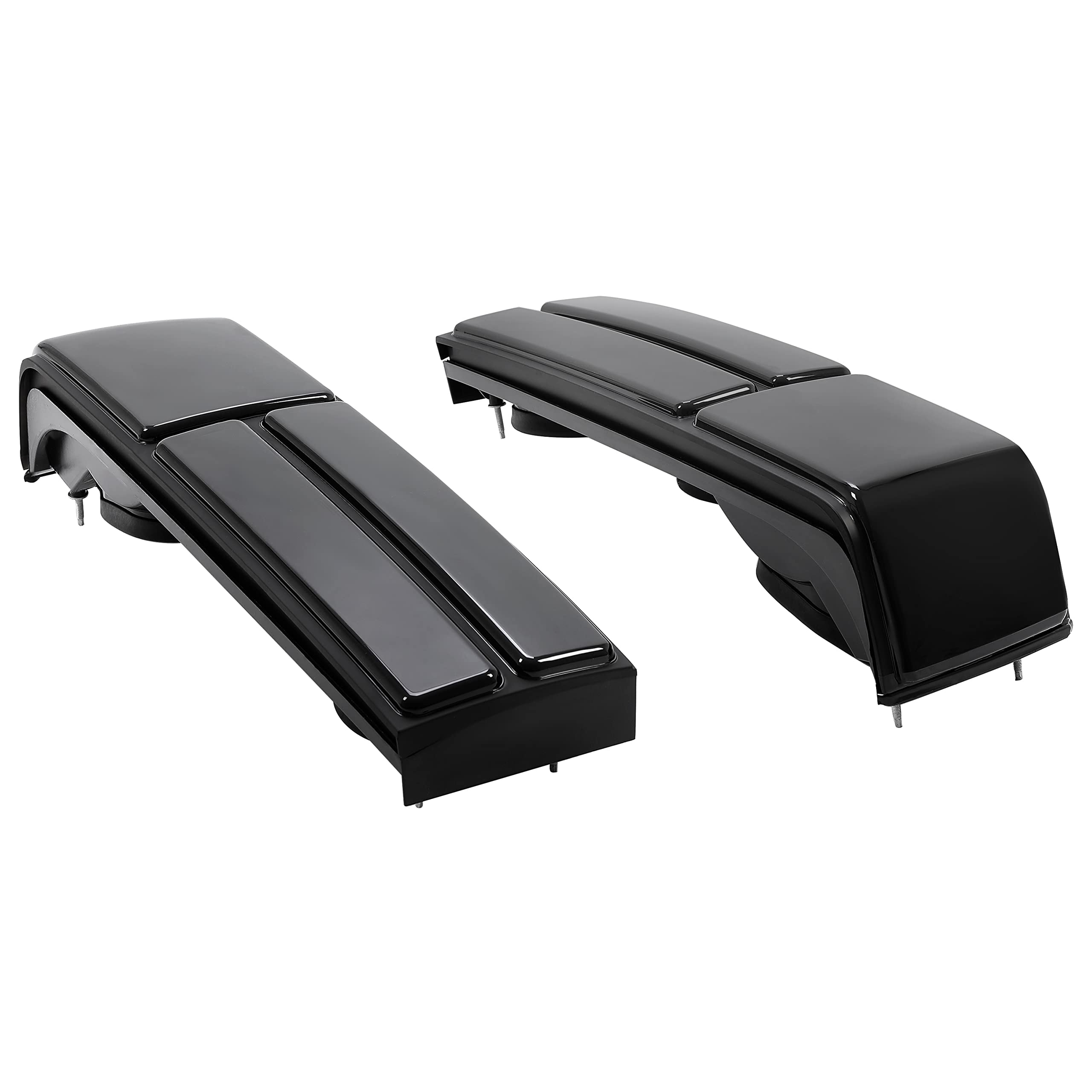 Kuafu Tail Lights Compatibloe With 1987-1993 Ford Mustang Replacement For E7Zz13405A E7Zz13404A Rear Tail Lamps Black Housing Smoke Lens With Bulbs W/O Harness 2Pcs