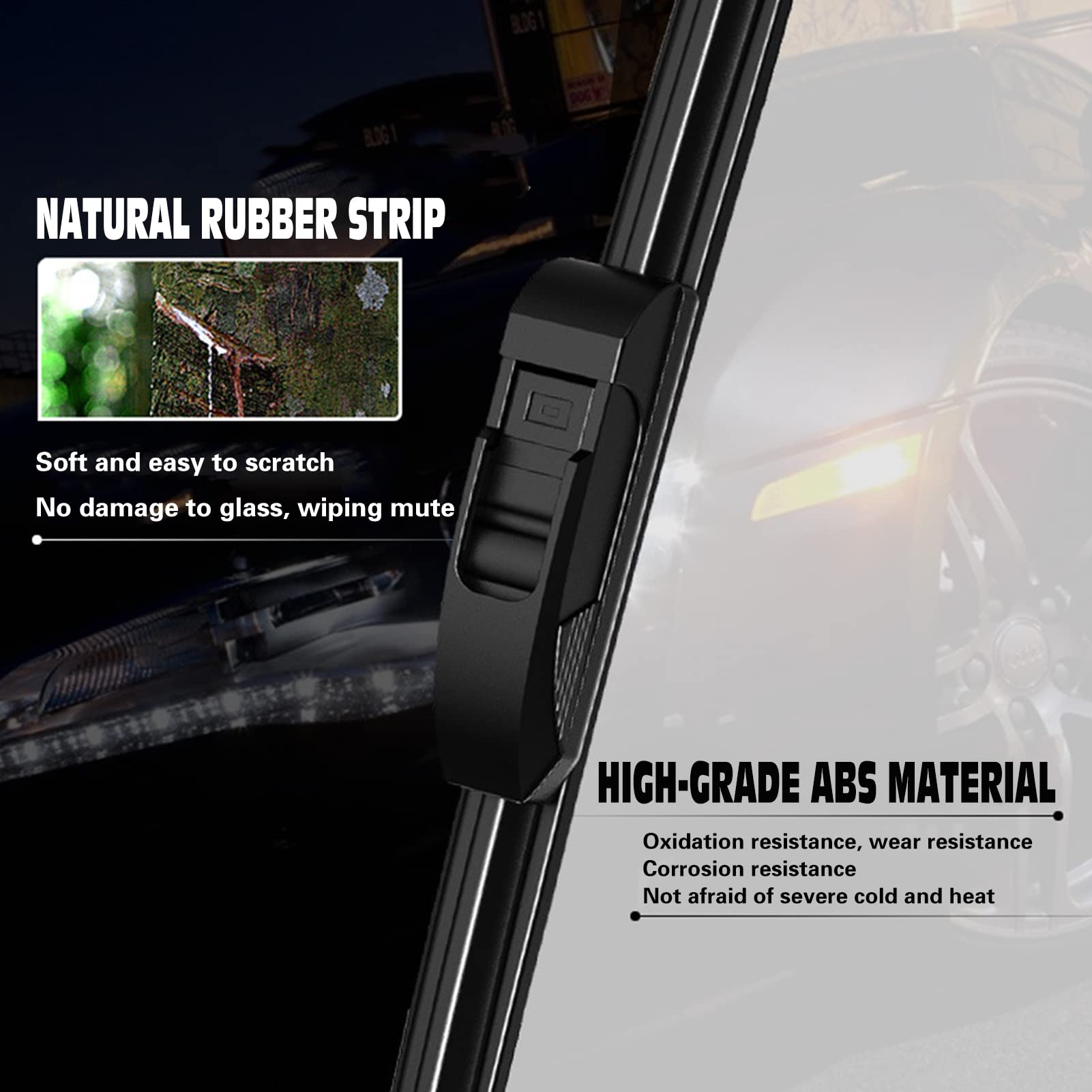 Replacement For Dodge Grand Caravan 1996-2007,Chrysler Town & Country 1996-2007 Silent Wipers -Fapiuo Front And Rear Windshield