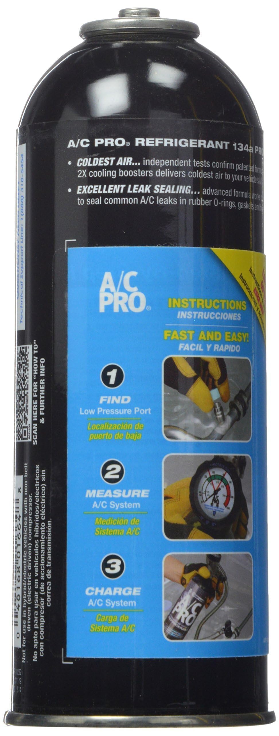 Interdynamics A/C Pro Acp-102 Ultra Synthetic A/C Recharge R-134A Car Refrigerant - 12 Oz