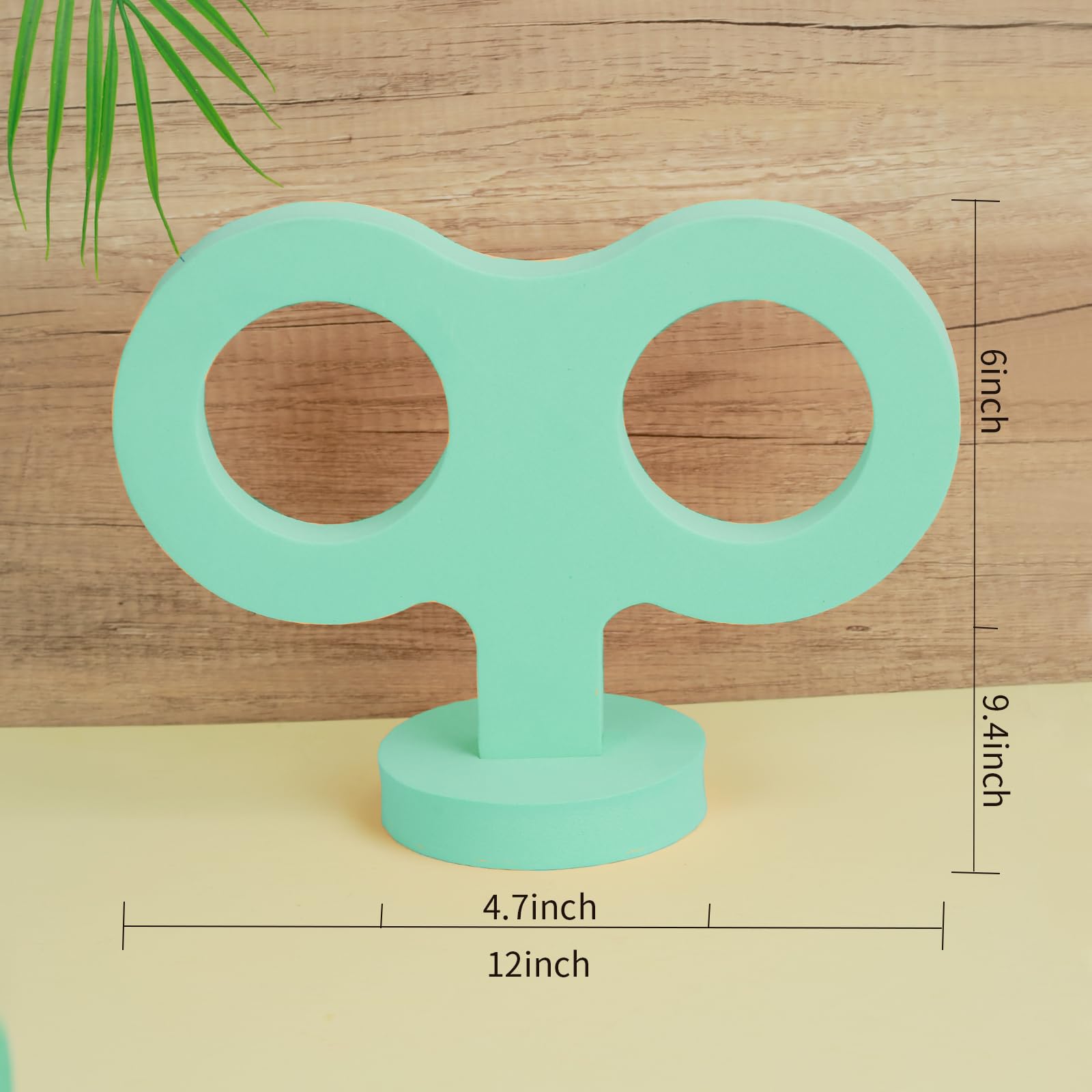 COGEEK Mint Green 3D Car Decal, EVA Material Wind Up Key Sticker for Back of Car Roof Decoration