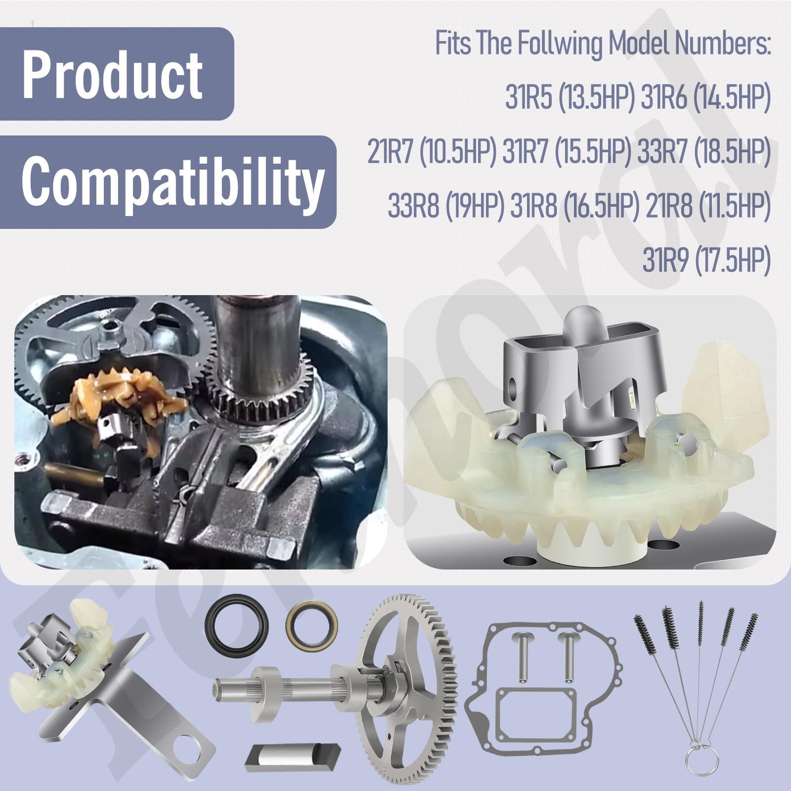 84005207 793880 Camshaft Kit & 691968 Governor & Oil Slinger Compatible With 391764, 490815, 84005207, 792681 Including 795387 O