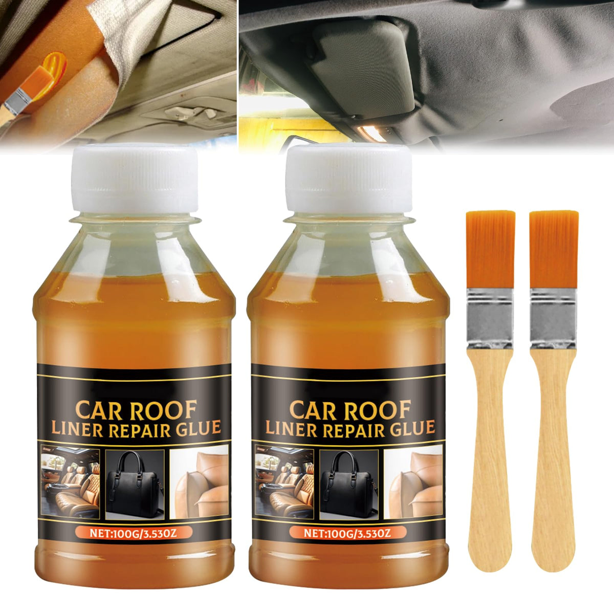 Headliner Repair Glue, Car Headliner Adhesive, Car Roof Liner Quick Repair Adhesive Headliner Glue, Car Ceiling Fabric Repair, H