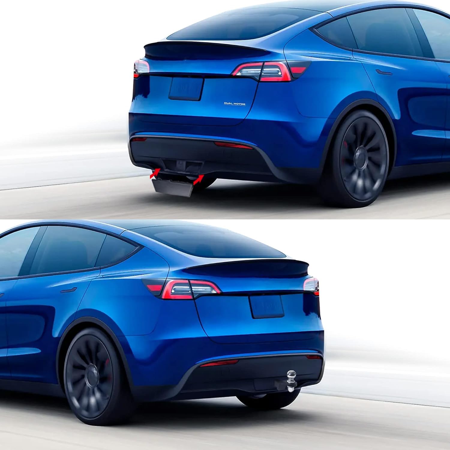 Tesla Model Y Rear Trailer Hitch Tow Hook Receiver Tow Hitch Tow Hook Adapter Fit 2020 2021 2022 2023 Model Y Accessories (Excluded Hook)