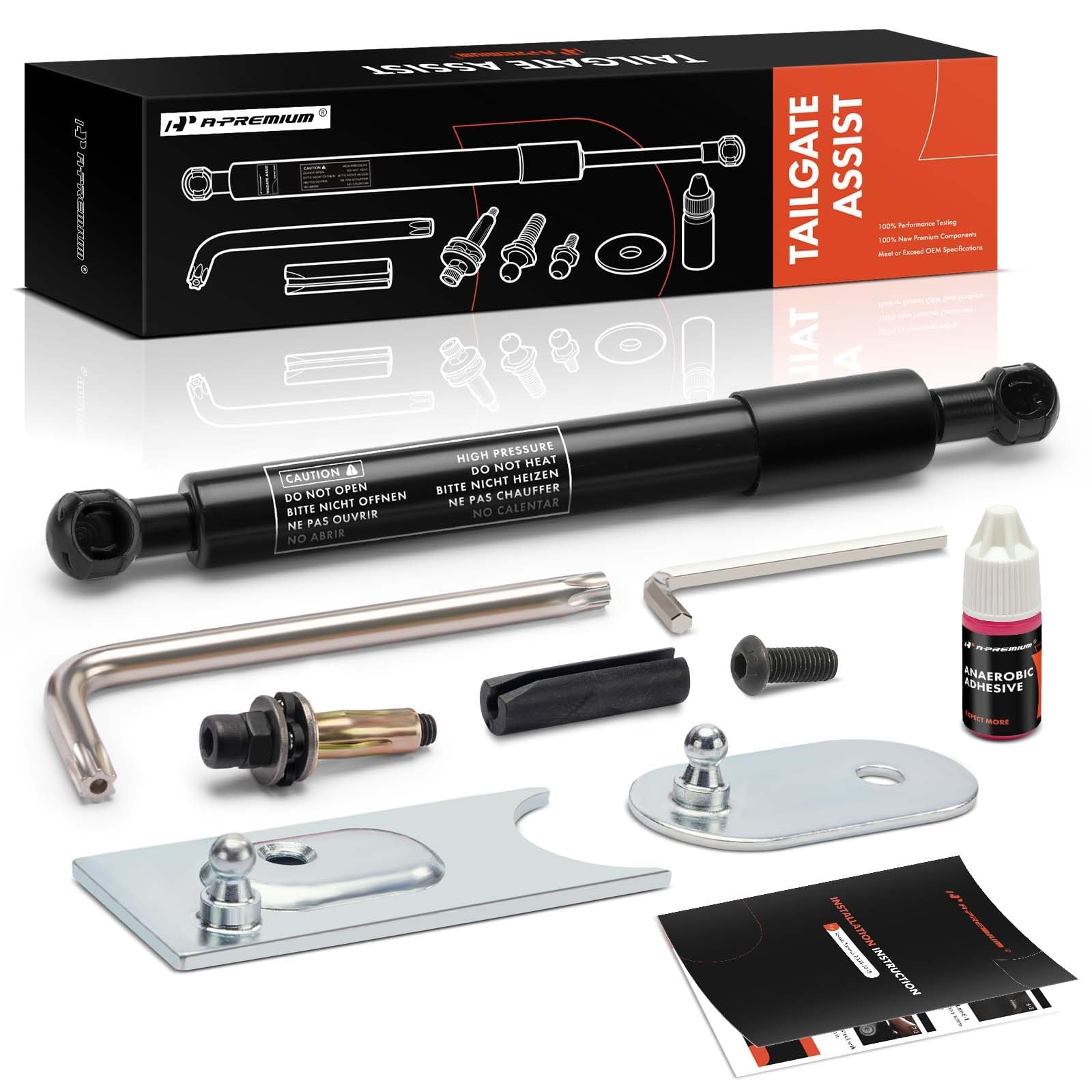 A-Premium Tailgate Assist Lift Supports Shock Struts Compatible With Dodge Ram 1500 2009-2010, Ram 2500/Ram 3500 2010 & Ram 1500