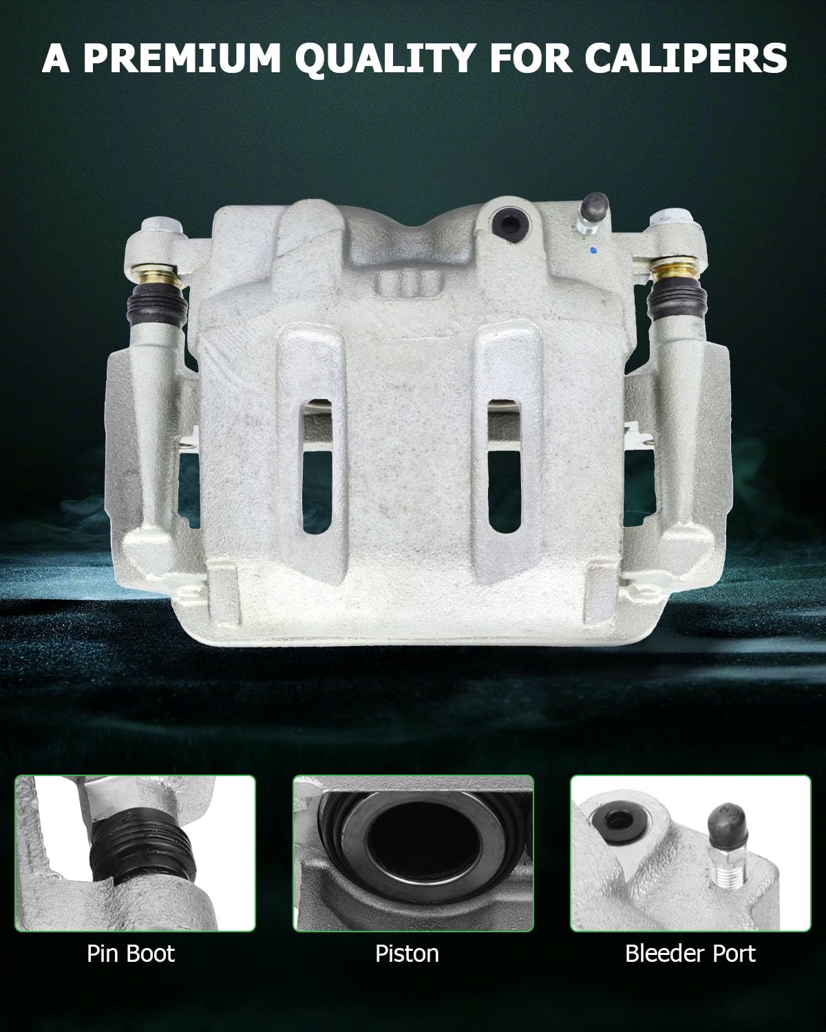 Scitoo Front Left+Right Brake Calipers With Bracket 18-B5022 18-B5023 Compatible For Ford For F-250 Super Duty 2005-2011 For For