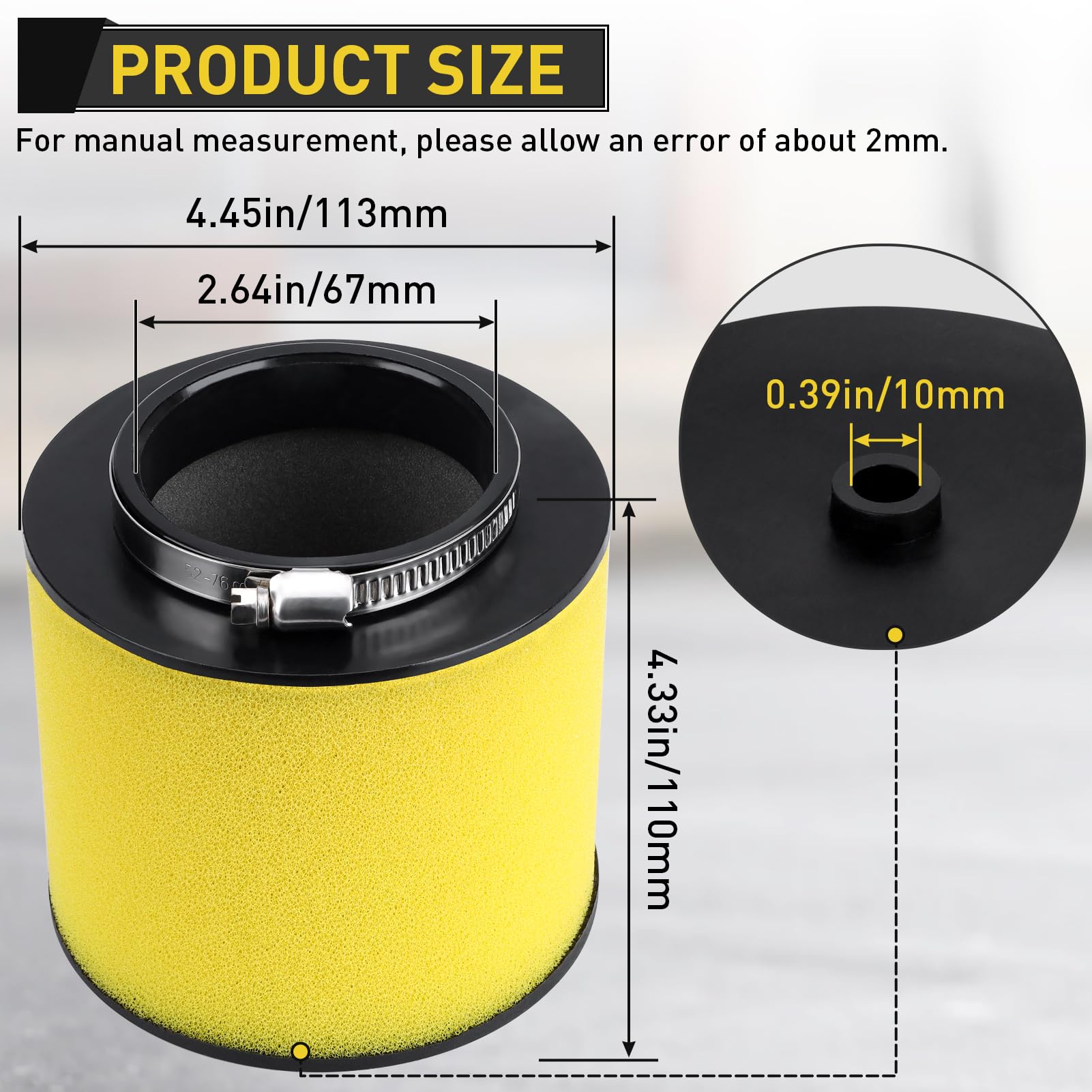 Rancher 350 Air Filter Fit For Honda Foreman 450 Rancher 350 Trx350 Trx350Fe Trx350Te Trx350Tm Rancher 400 Foreman 450 Trx400Fa Trx400Fga Trx400Fw 450 Trx450S Trx450Fe 2000-2006 Atv