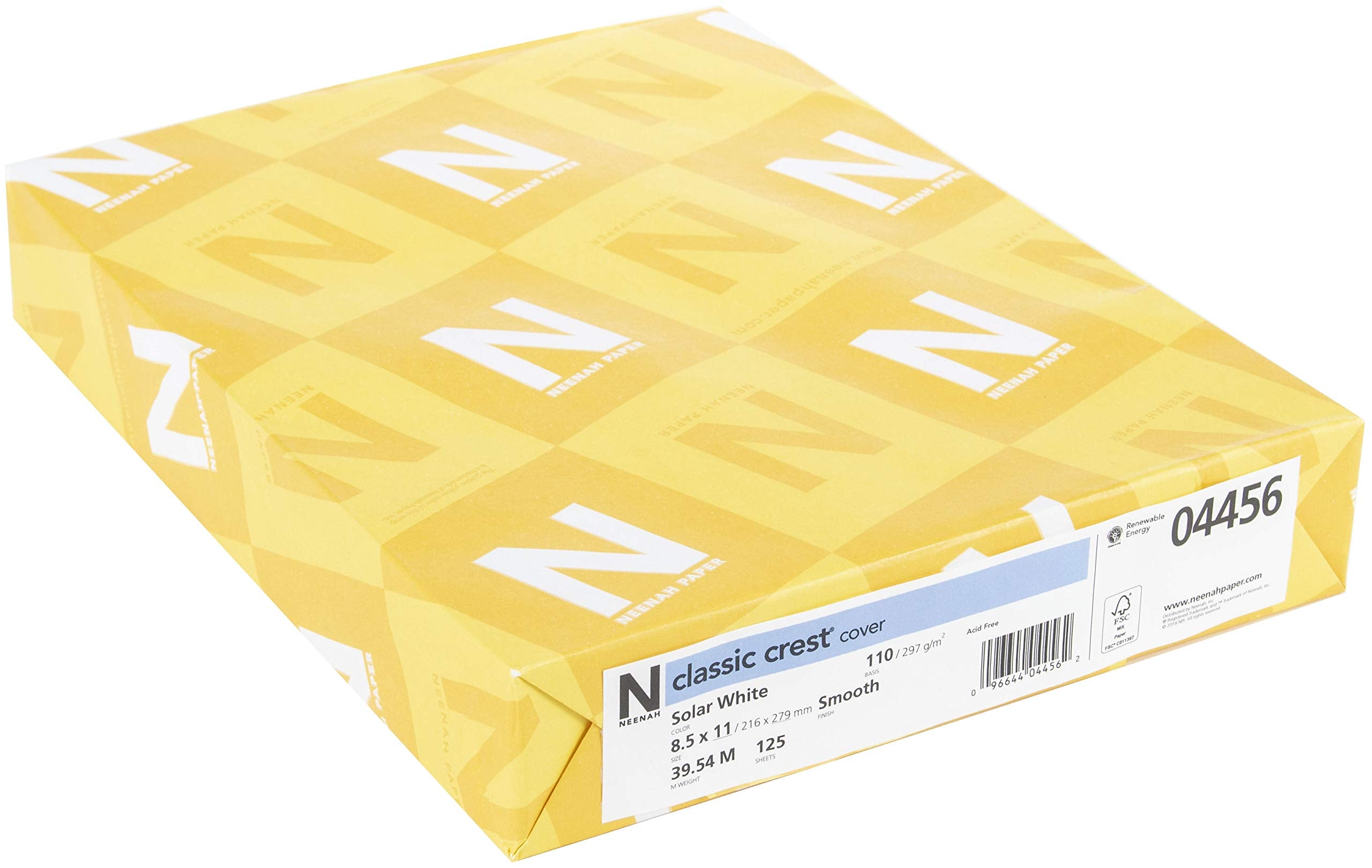 Neenah Paper 4456 Neenah 110Lb Classic Crest Cardstock 8.5''X11'' 125 Per Package