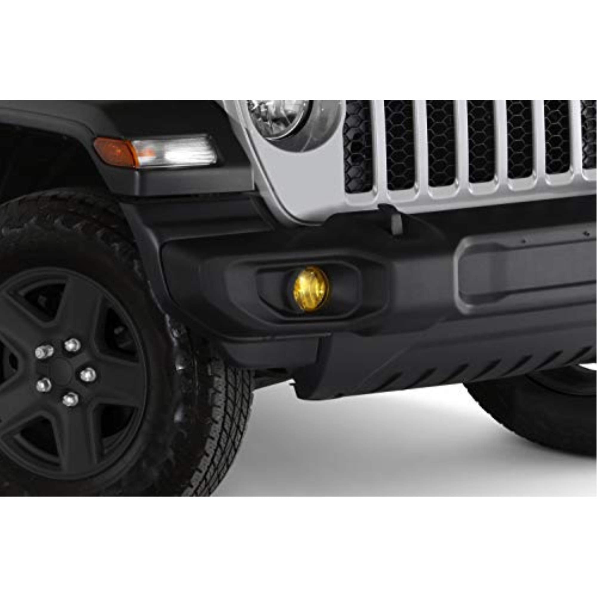 Gt Styling Gt0645Fy Transparent Yellow Fog Light Cover Fits 18-20 Wrangler Jl/Jlu Rubicon
