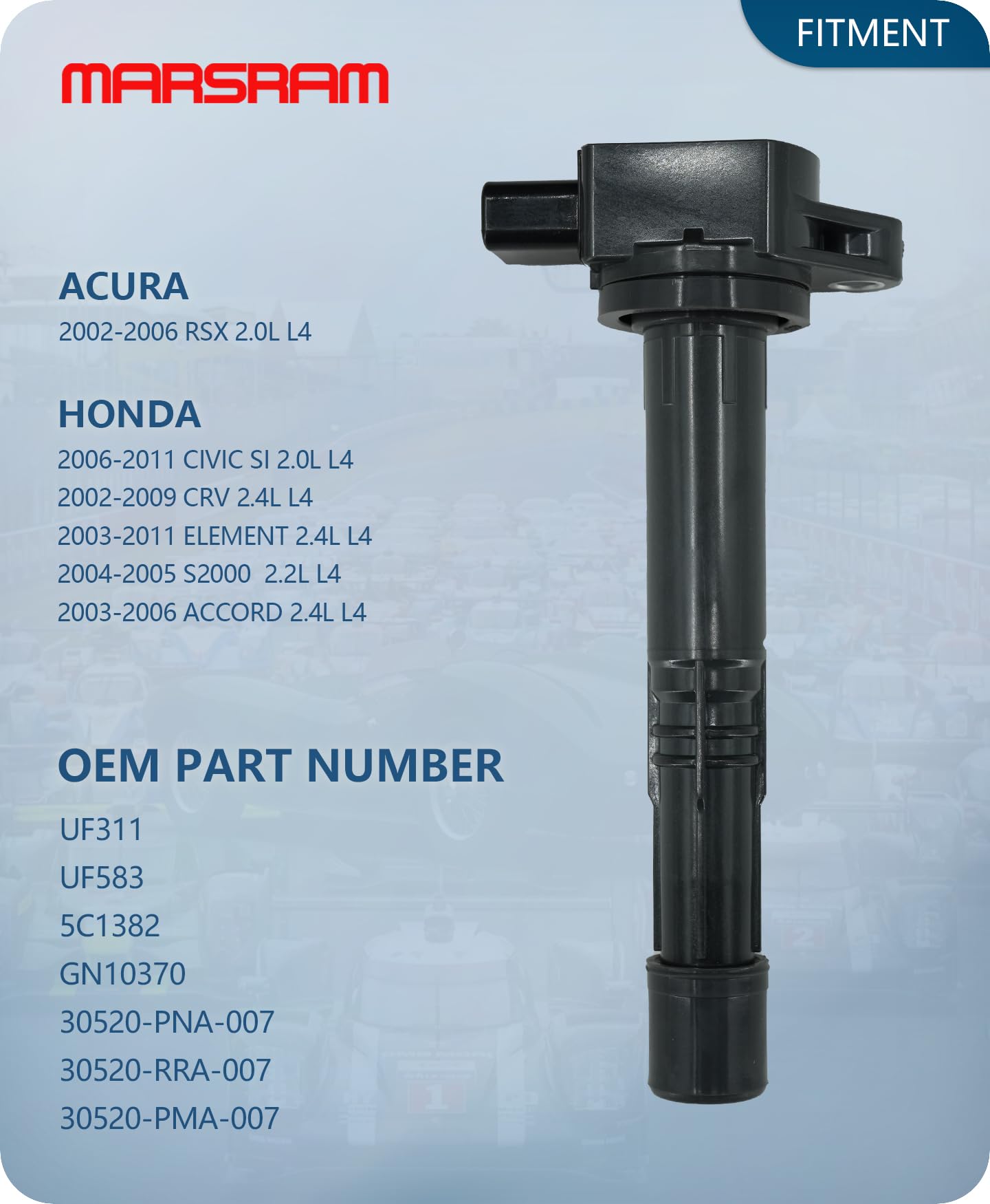 Marsram Ignition Coil Pack Uf311 For Honda 2003 2004 2005 2006 2007 2008 2009 2010 2011 Accord Crv Civic Si Element S2000 For 20