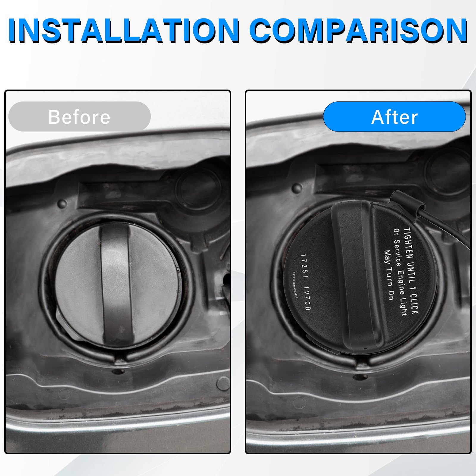 NIULPFZTK Gas Cap 17251-3JA0A for Nissan Altima, Frontier, Murano, Pathfinder, Versa, Infiniti JX35 QX60 - Black Fuel Cap Access