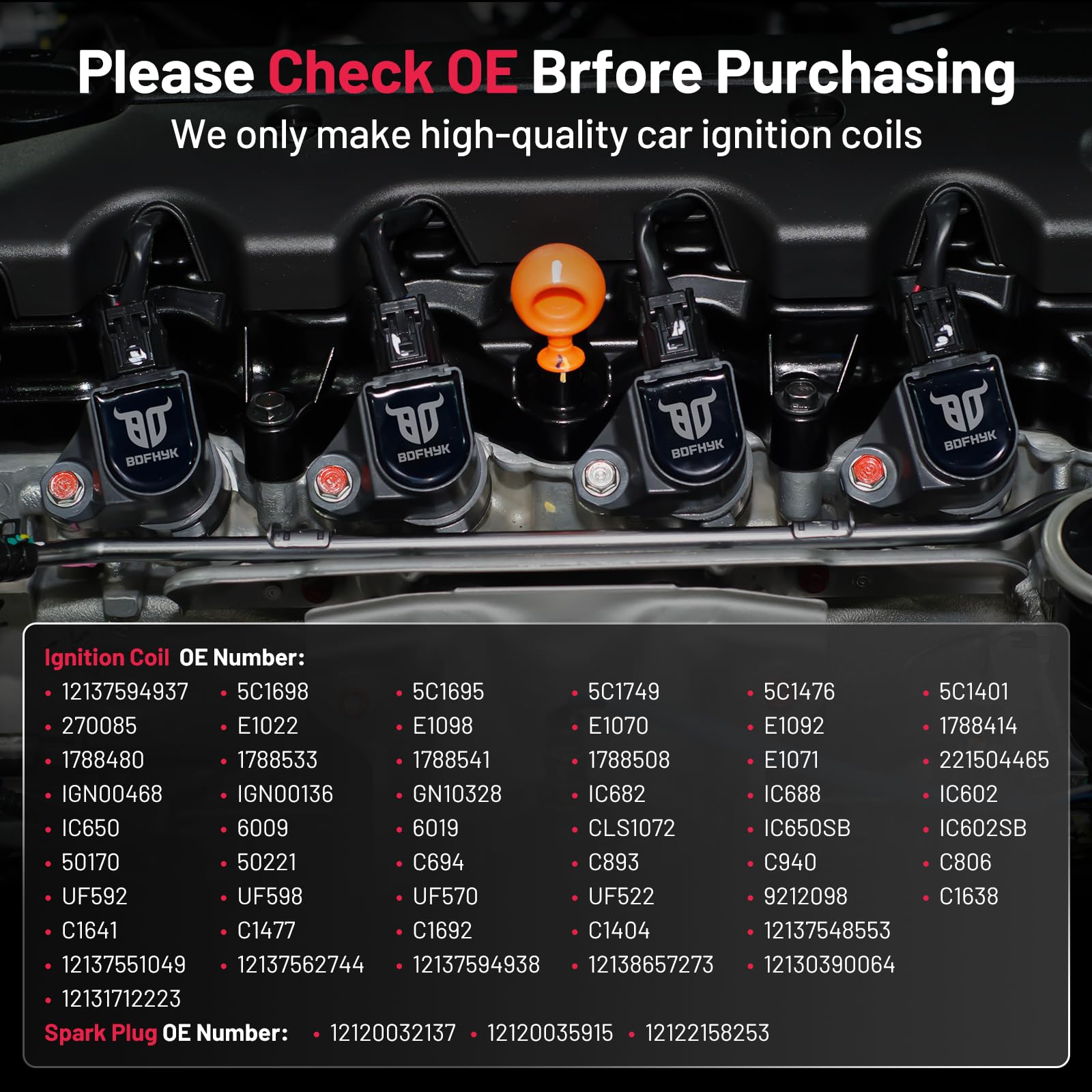 BDFHYK Ignition Coil Pack and Double Iridium Platinum Spark Plugs Compatible with BMW 328i xDrive 528i X3 525i 530i 325i 325xi 3