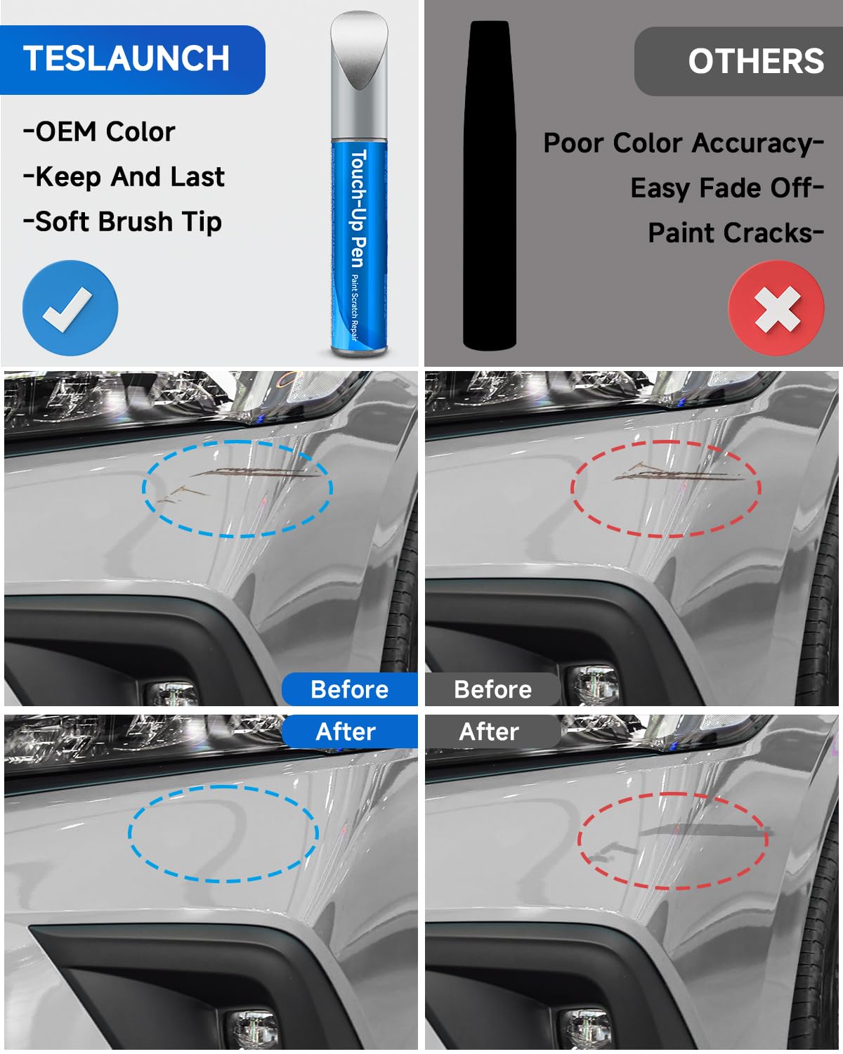 NH-830M Lunar Silver Metallic Touch Up Paint Compatible with Honda Exact Match Touch Up Paint Car Scratch Repair