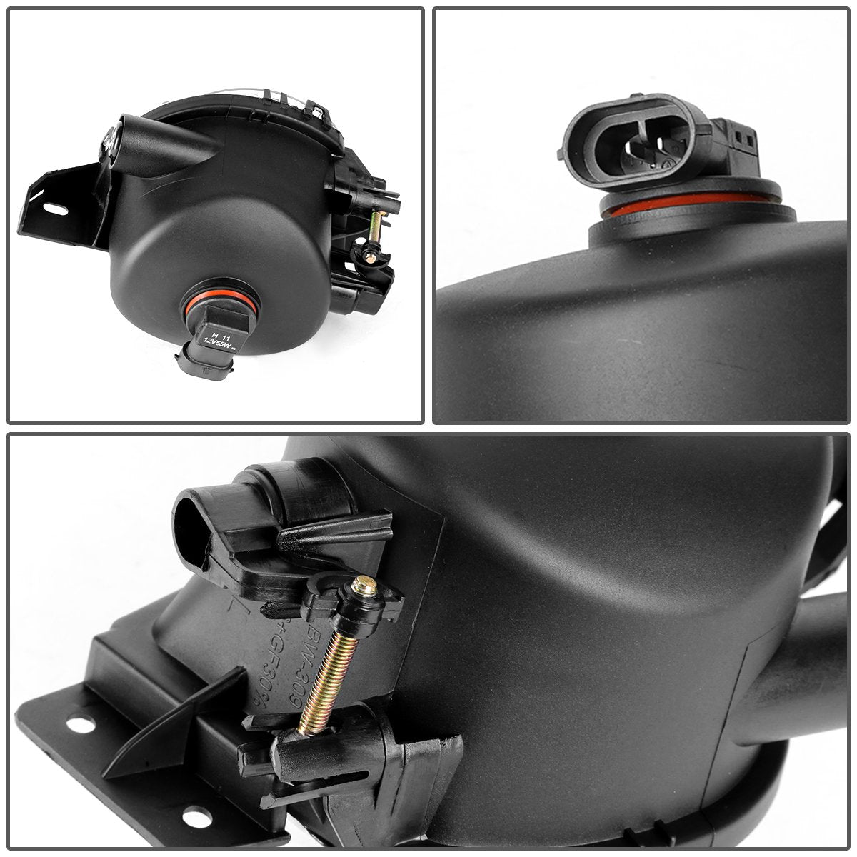 Auto Dynasty Pair Smoked Lens Front Bumper Driving Fog Light Lamps Compatible with BMW E90 328i 328xi 325i 325xi 330i 330xi 06 0