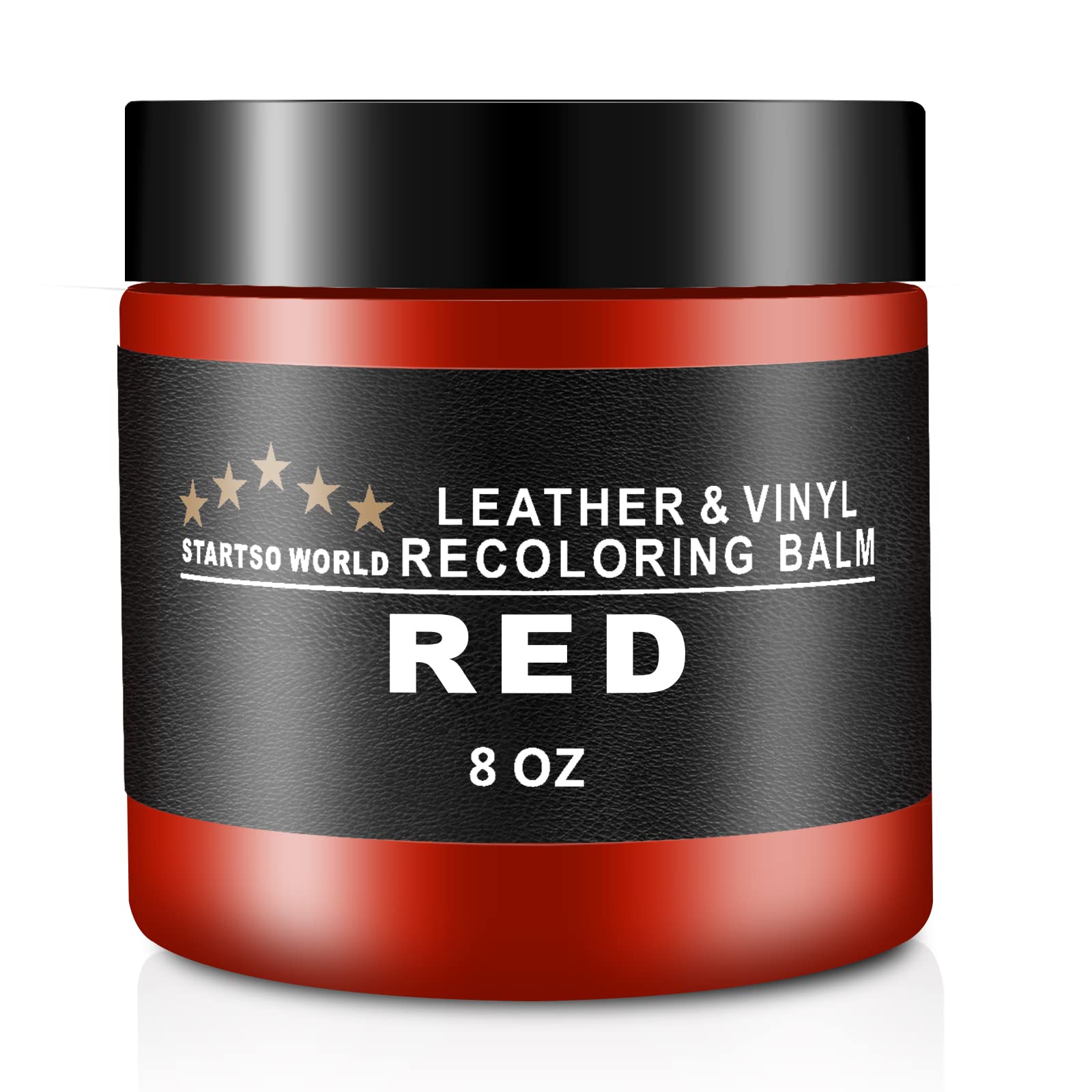 Startso World Leather-Recoloring-Balm-Repair-Cream-Kit For Restoration Red Couches, Sofa, Furniture Color Dye Restorer - 8Oz