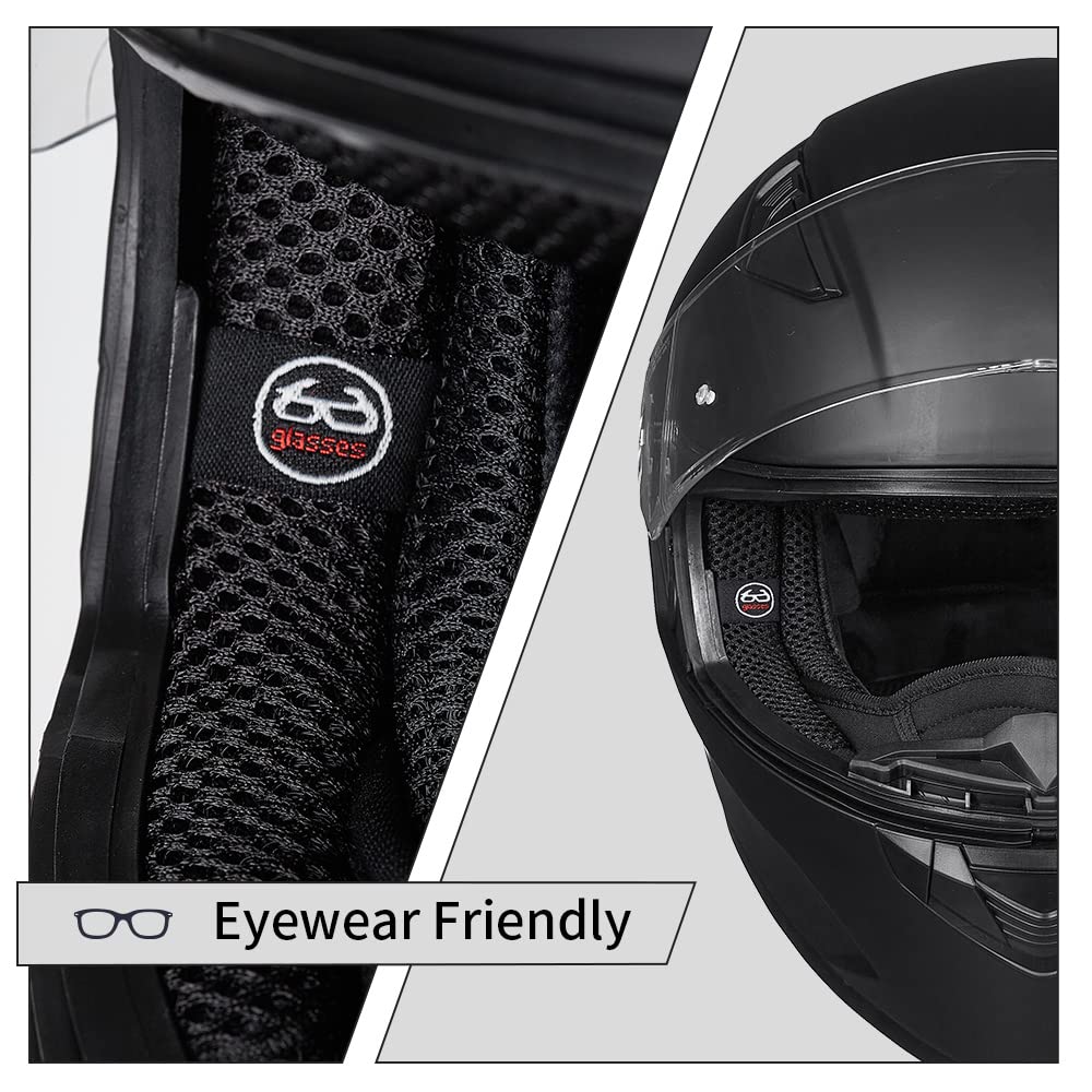 Ilm Motorcycle Helmet Motocross Full Face Ultra Large Pinlock Insert Anti-Fog Visor Atv Casco Snowmobile For Men Women Dot(Matte