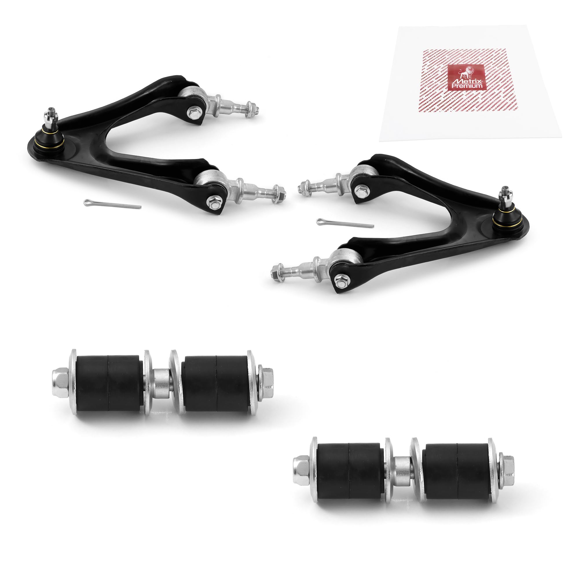 Metrix Premium Chassis Parts - 4 Pc Front Upper Control Arm & Front Sway Bar Stabilizer End Link Kit Fits 97-99 Acura Cl, 96-99