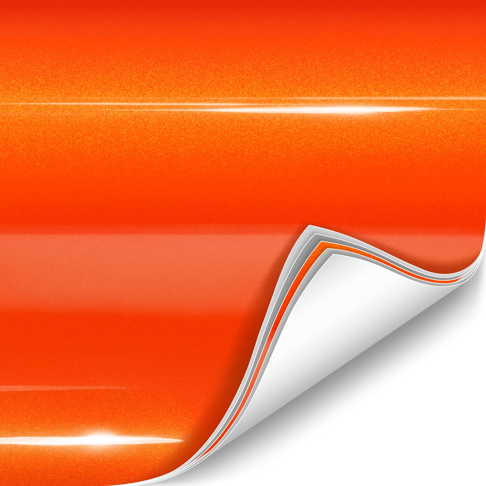 Colorfusion Ppf By Vvivid, Gloss Flame Orange Dry Apply Ppf Vinyl Car Wrap Roll 60Ft X 5Ft