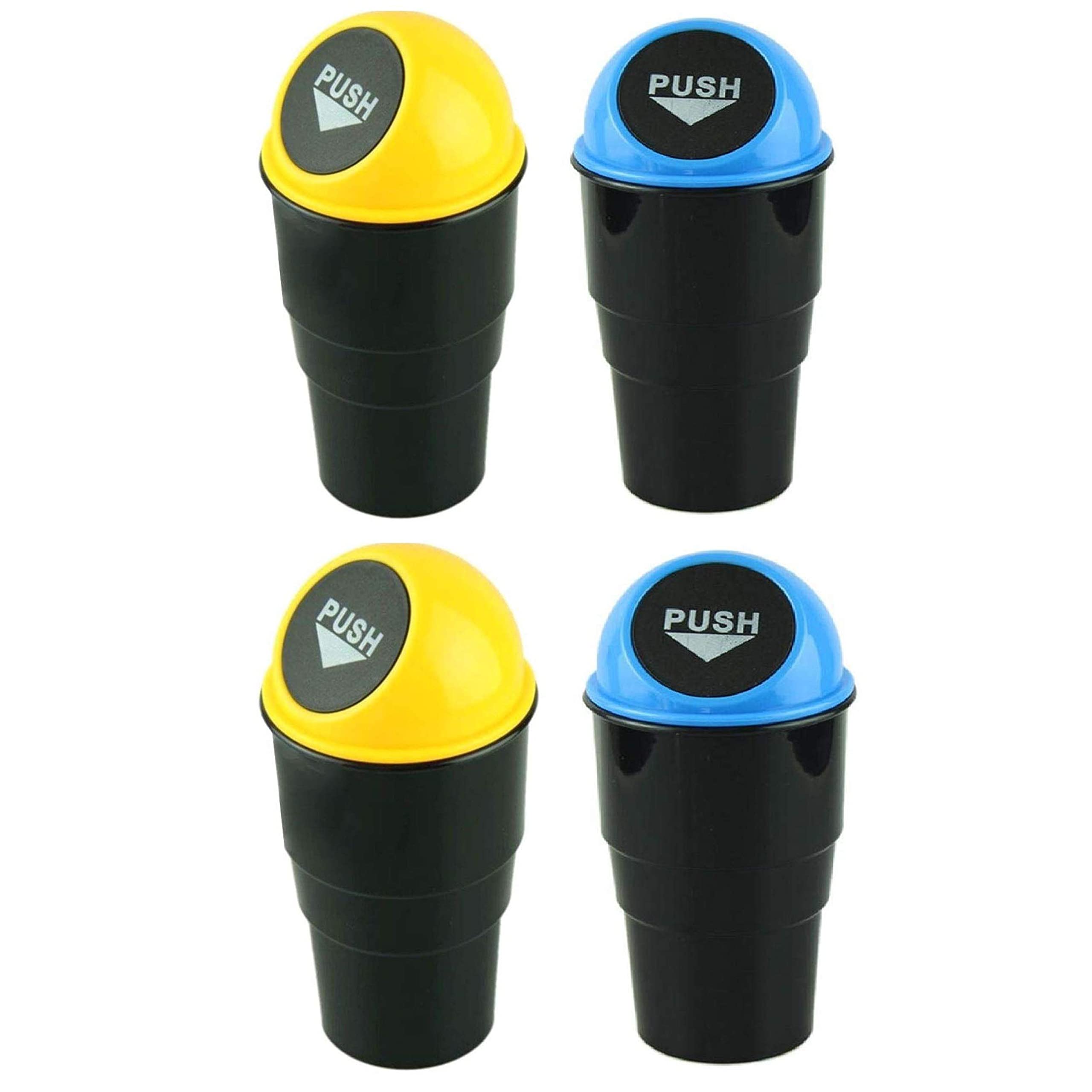 Olevs Mini Car Trash Bin | Compact Rubbish Can with Lid | Fits Cup Holder | Leakproof & OdorFree Garbage Bin | Universal Fit fo