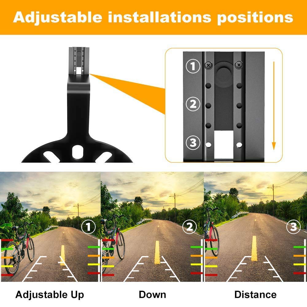 Backup Camera For Jeep Wrangler Jk 2007-2018 Spare Tire Adjustable Mount Reverse Parking Aftermarket Camera With Radio Input Rca