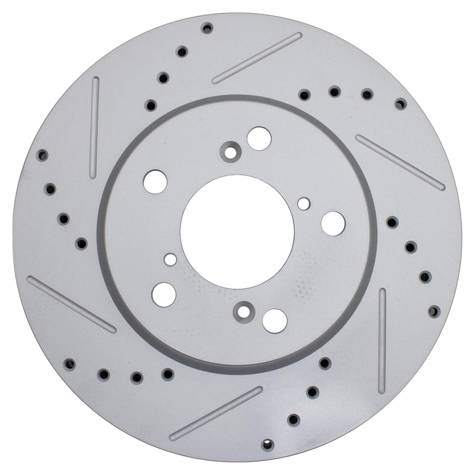 Trq Front Performance Brake Rotors Set Premium G-Coated Cross Drilled & Slotted Compatible With 2005-2010 Honda Odyssey