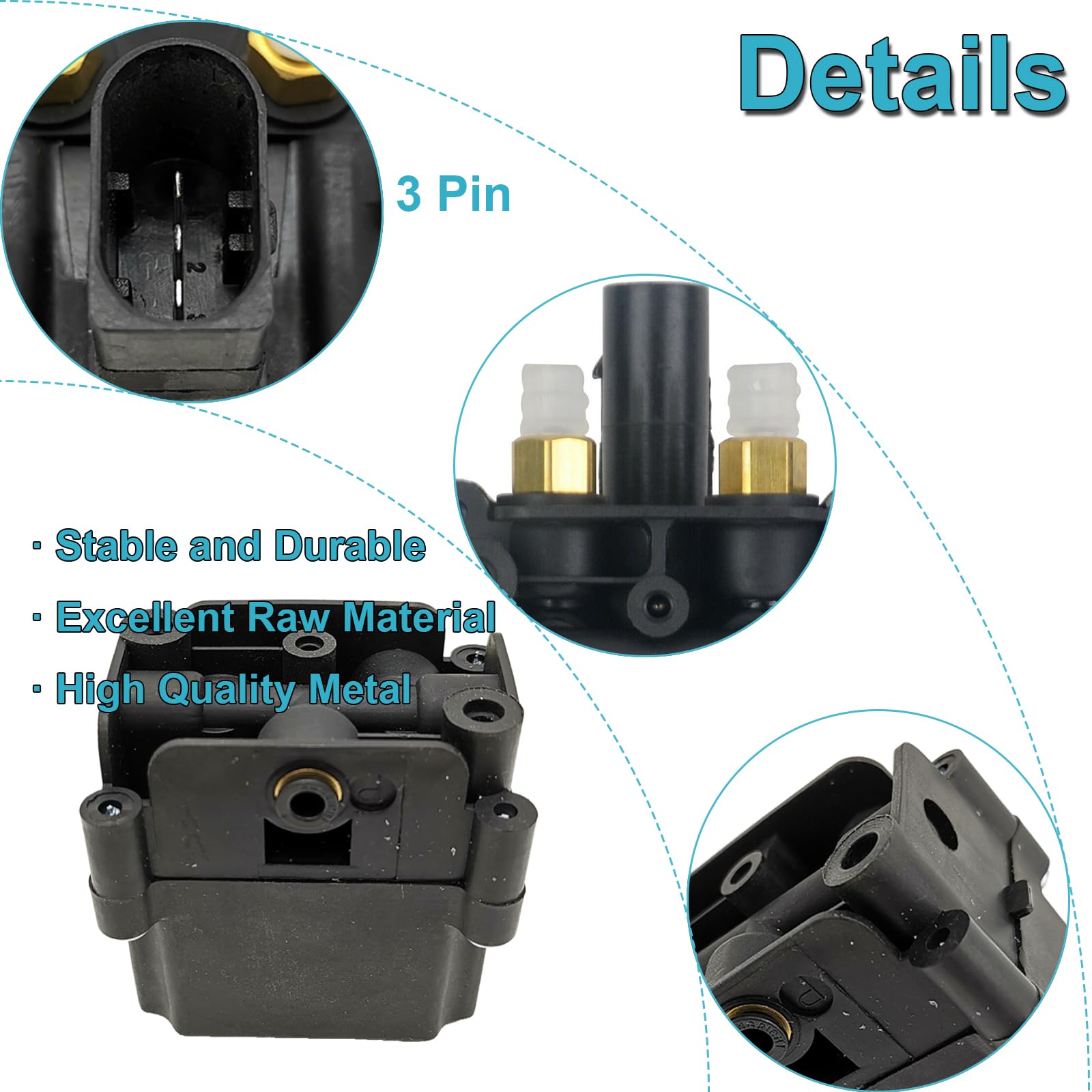 Ensun 37206859714 Air Ride Suspension Solenoid Valve Block Air Supply Control Unit Replacement For Bmw 2007-2013 X5 E70 2008-201