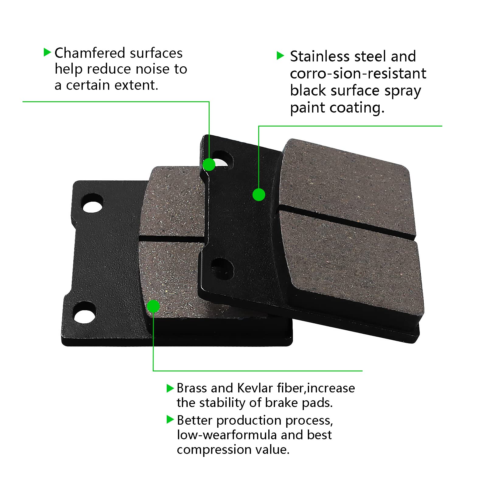 Locopow Sintered Brake Pads Compatible With Suzuki Hayabusa Gsx1300R 1999-2007/ Bandit 1200 Gsf1200S 2001-2005/Gsxr1100W 1993-19
