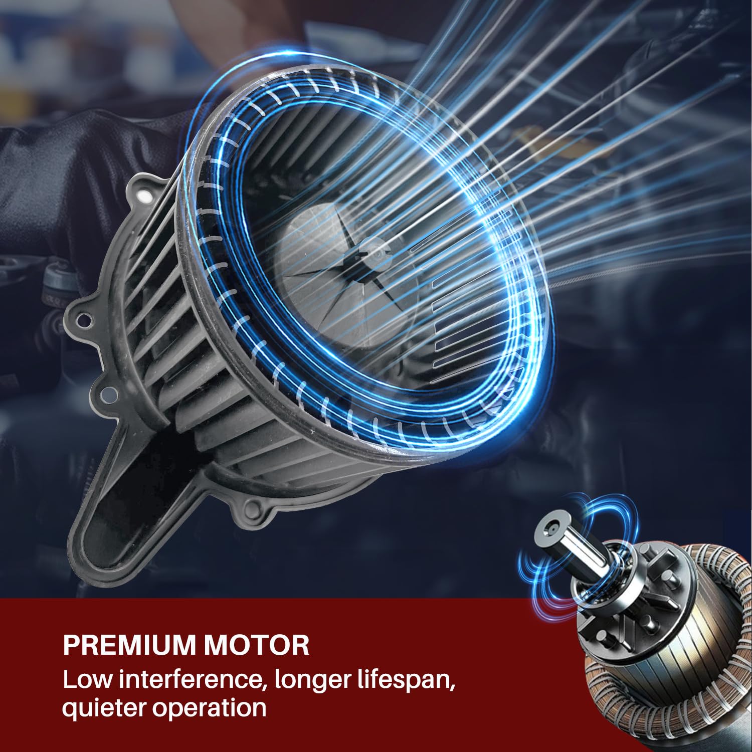 Aspligo 700027 Ac Heater Blower Motor Fan Assembly Fit For Ford Expedition 1997-2002 ,F150 1997-2003 ,For Lincoln Blackwood 2002