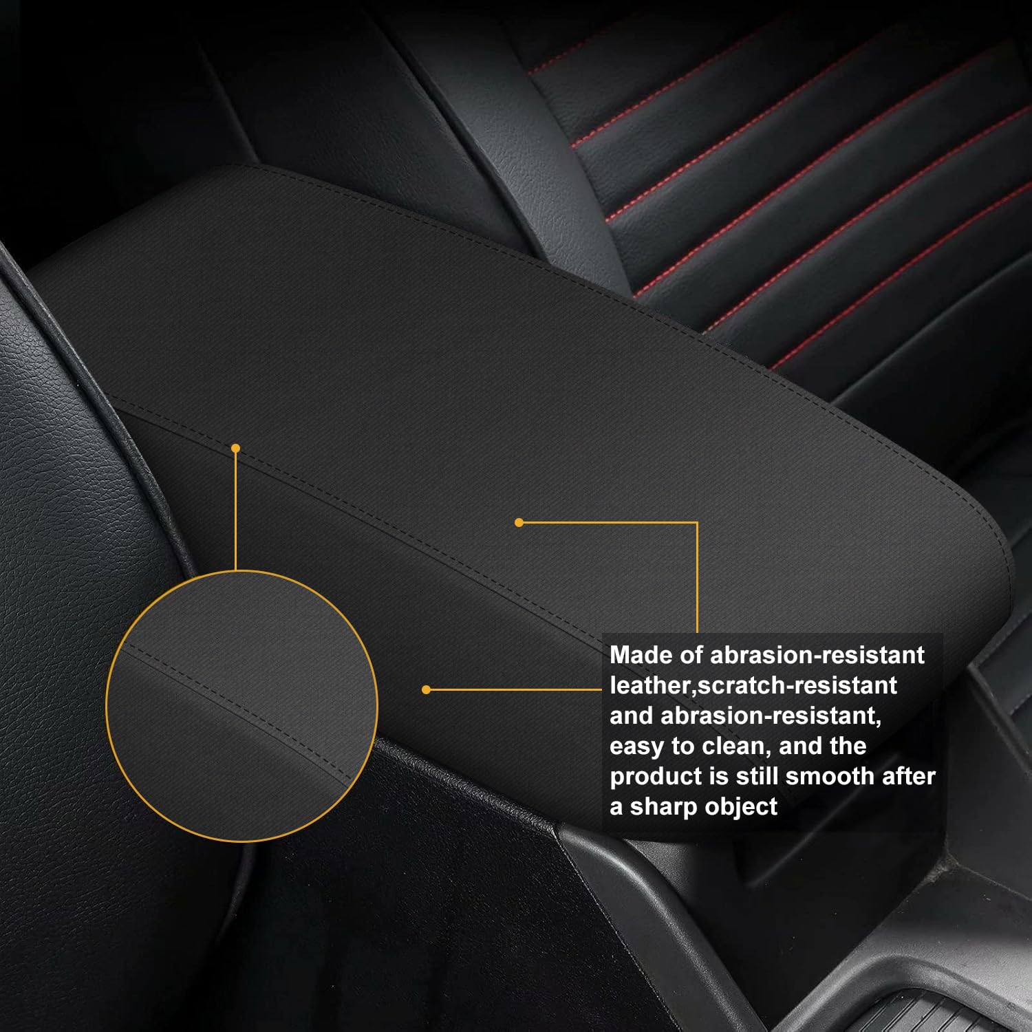 Aomsazto Center Console Cover Customized Armrest Cover Compatible With 2023-2024 Honda Crv, Leather Arm Rest Covering For Car, W