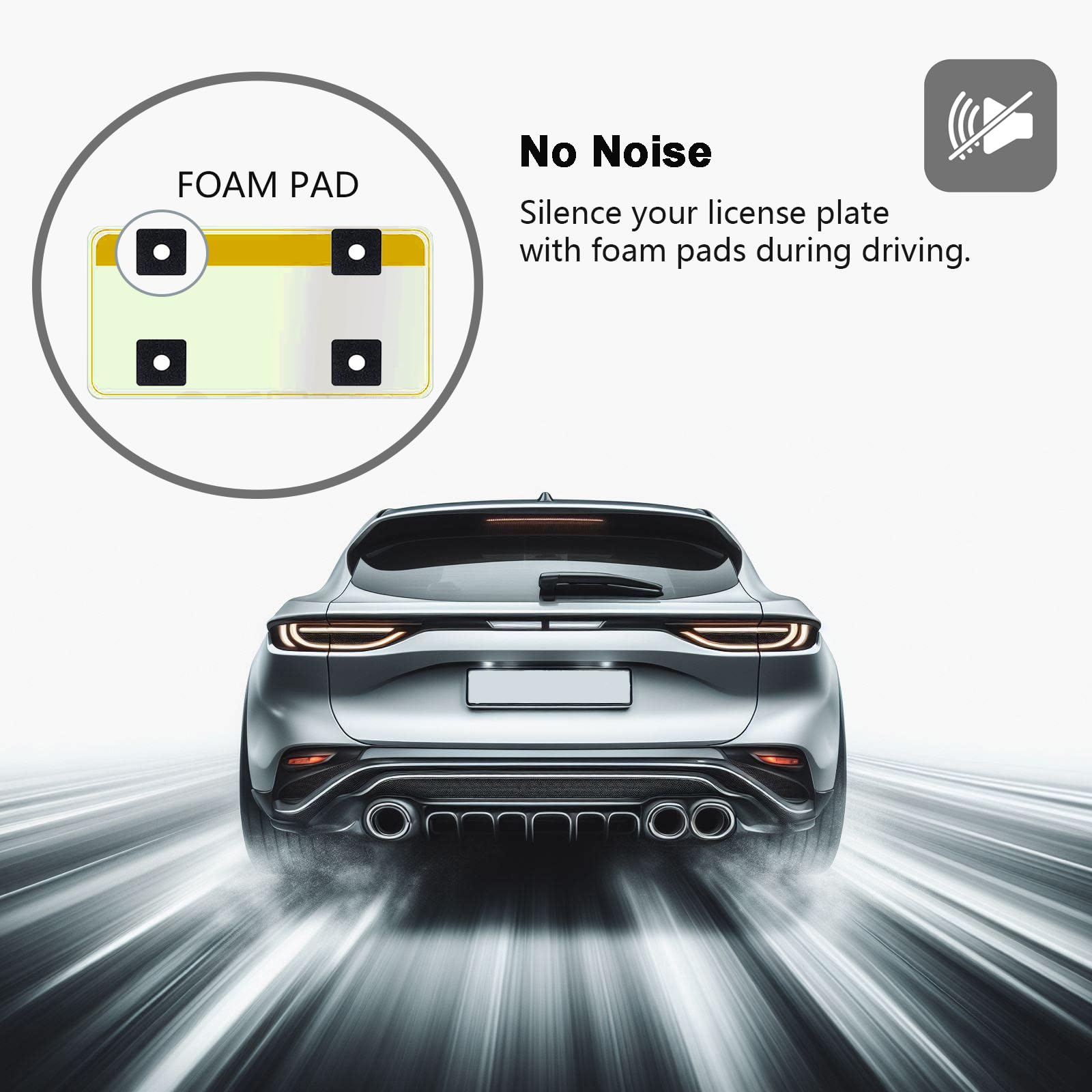 Voonoa Car Rear Camera License Plate Bracket With Screws Kit, Universal Rust-Proof Backup Camera Mount Accessories Installation