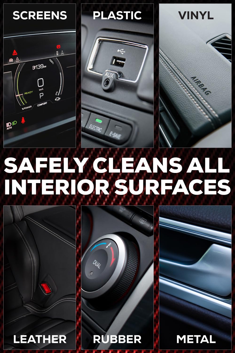 Car Interior Cleaner For Vehicle Detailing, Cleans And Protects Your Dashboard, Seats, Upholstery, Leather, Plastic, Vinyl, And