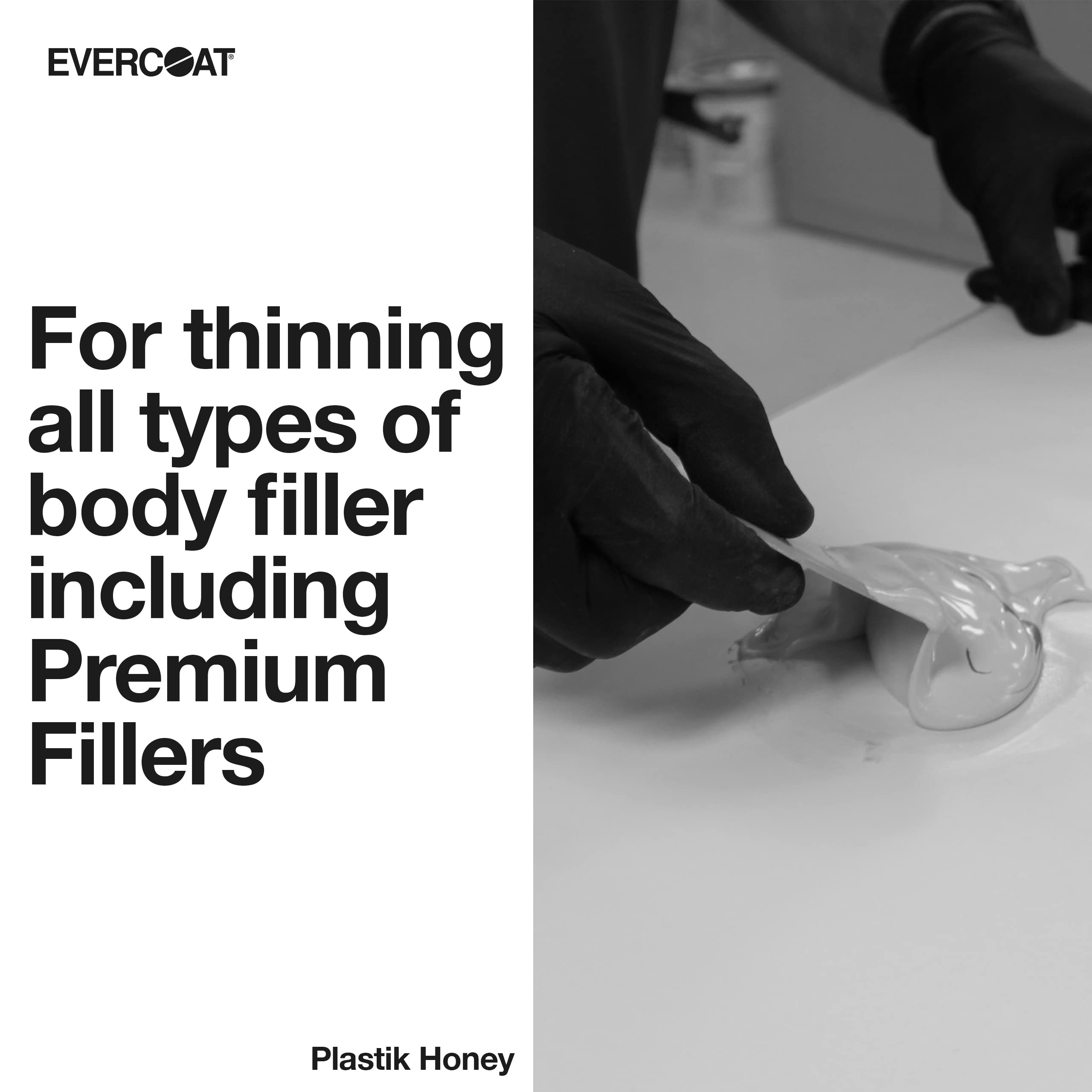 Evercoat Plastik Honey Premium Auto Body Filler Thinner For Body Fillers And Putties - 20 Fl Oz