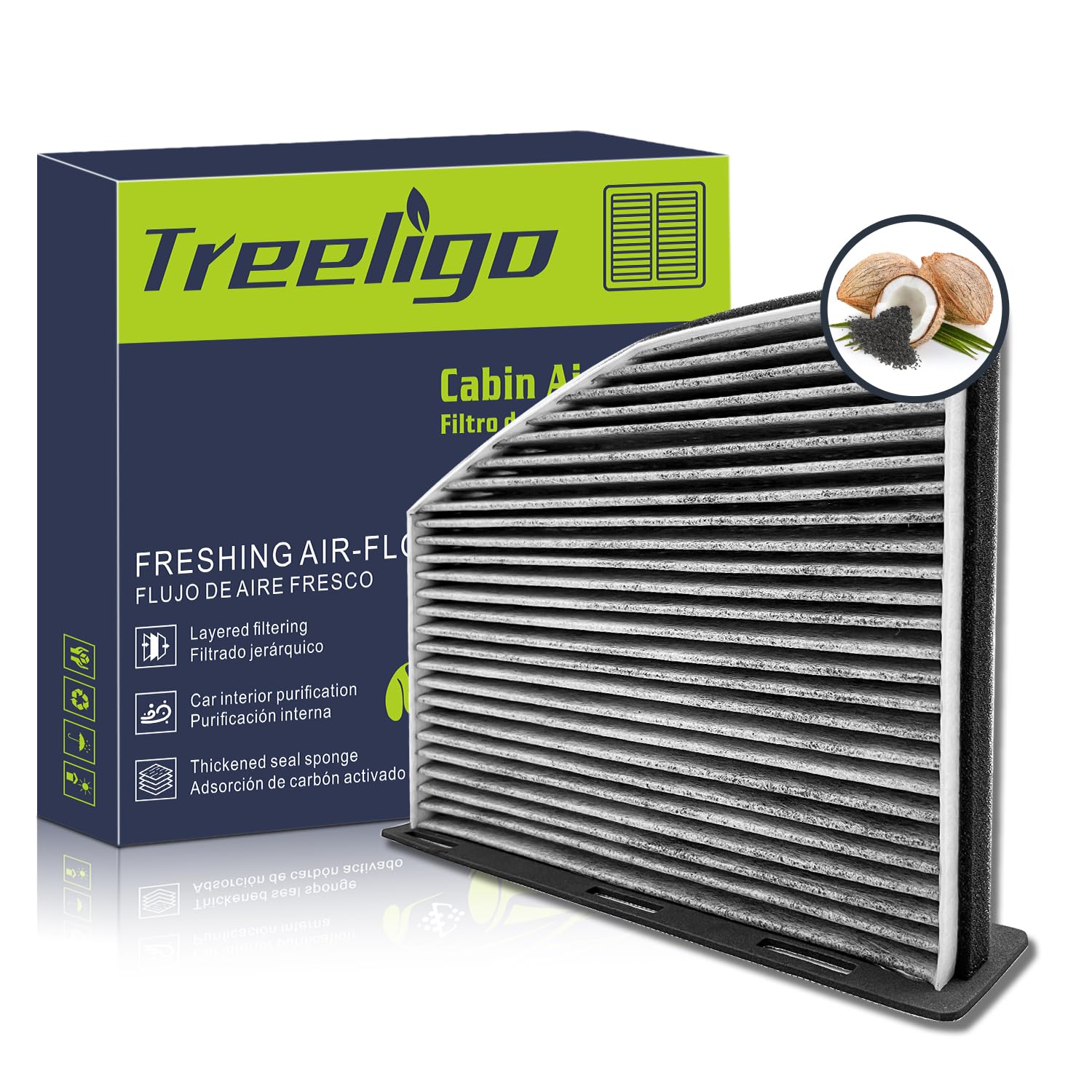 Treeligo Cf10373 Cabin Air Filter, Replacement For Vw Beetle 2012-2019 Caddy Iii 2005-2007 Cc 2009-2017, Eos 2007-2016, Golf 201