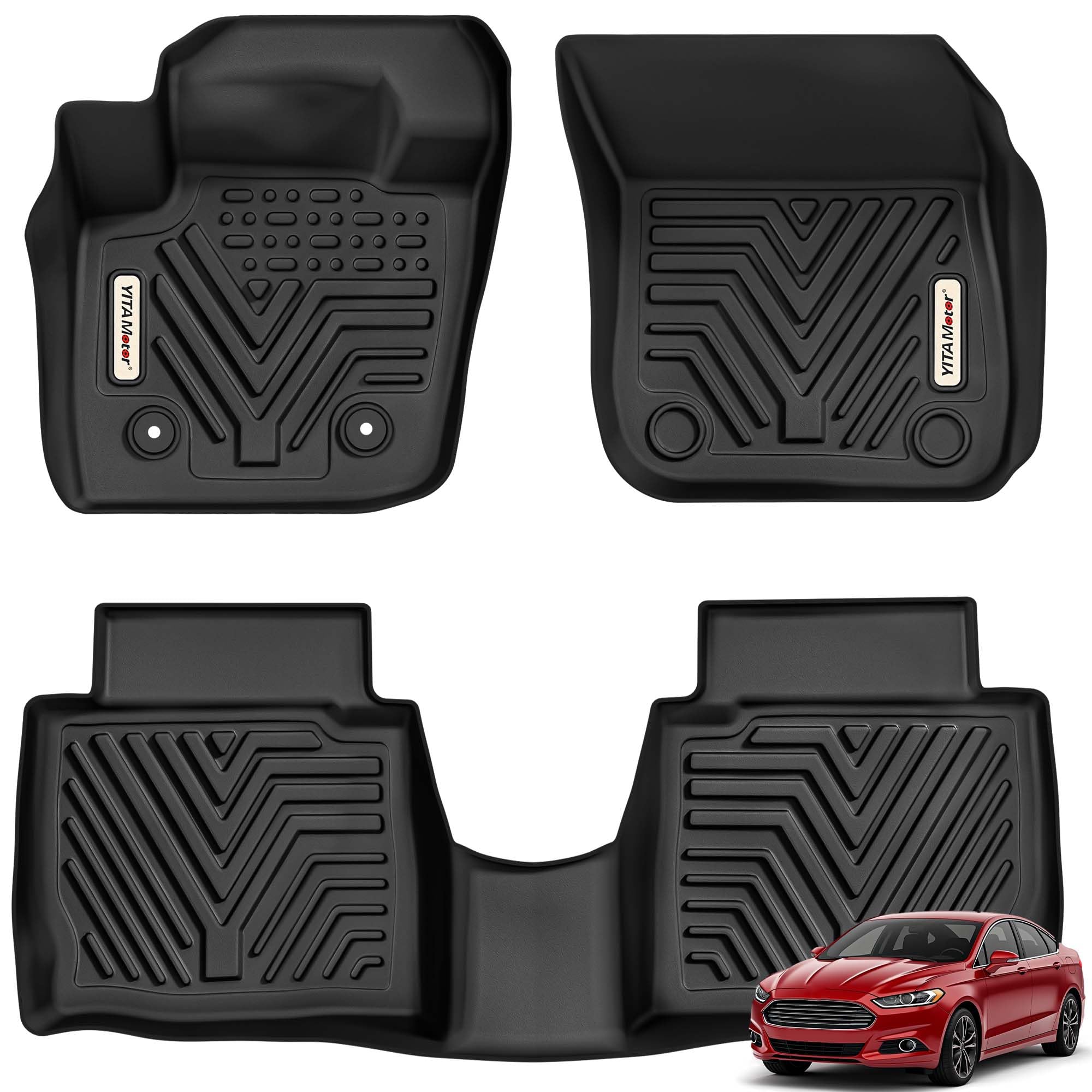 Yitamotor Floor Mats Compatible With Fusion & Mkz, Custom Fit Floor Liners For 2013-2016 Ford Fusion Energi & Titanium, Lincoln