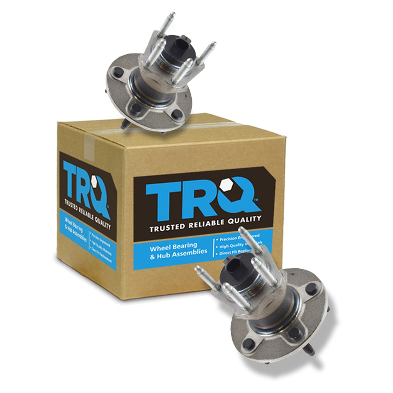 Trq Rear Wheel Hub Bearings Assembly Set Compatible With 2009-2010 Chevrolet Cobalt 2008-2010 Hhr 2004-2012 Malibu 2005-2010 Pon